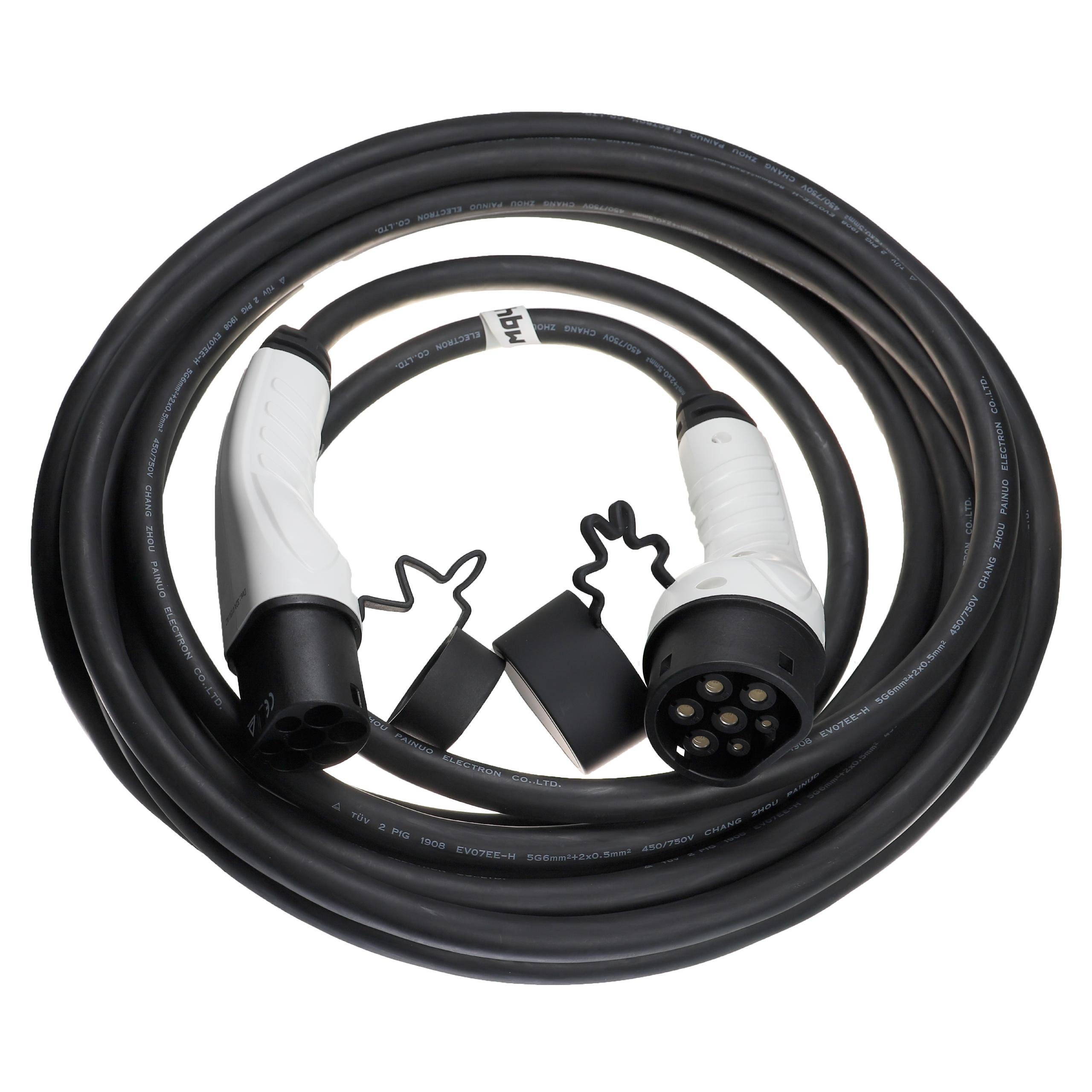 Plug-in-Hybrid Elektroauto Elektro-Kabel Electric vhbw für Fiat passend 500 /