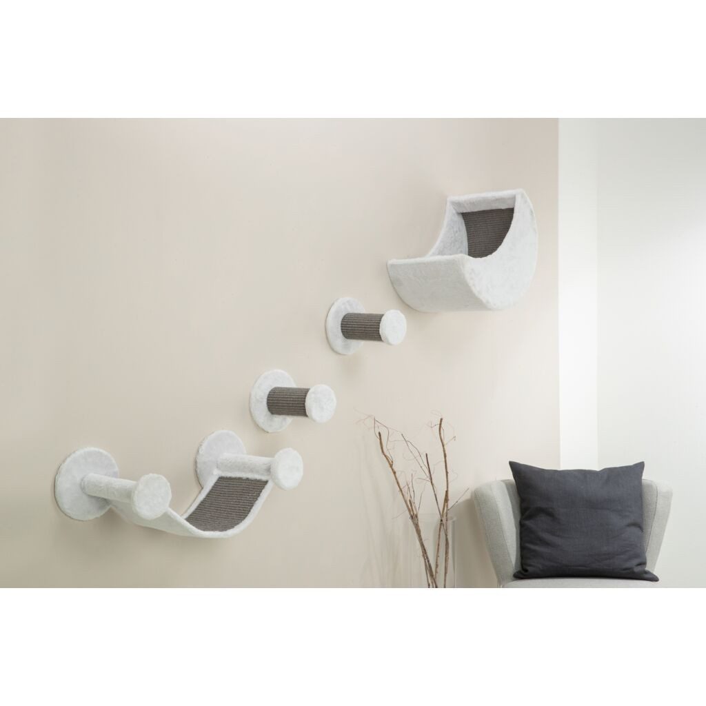 TRIXIE Katzen-Kletterwand Wand-Set - weiß/grau