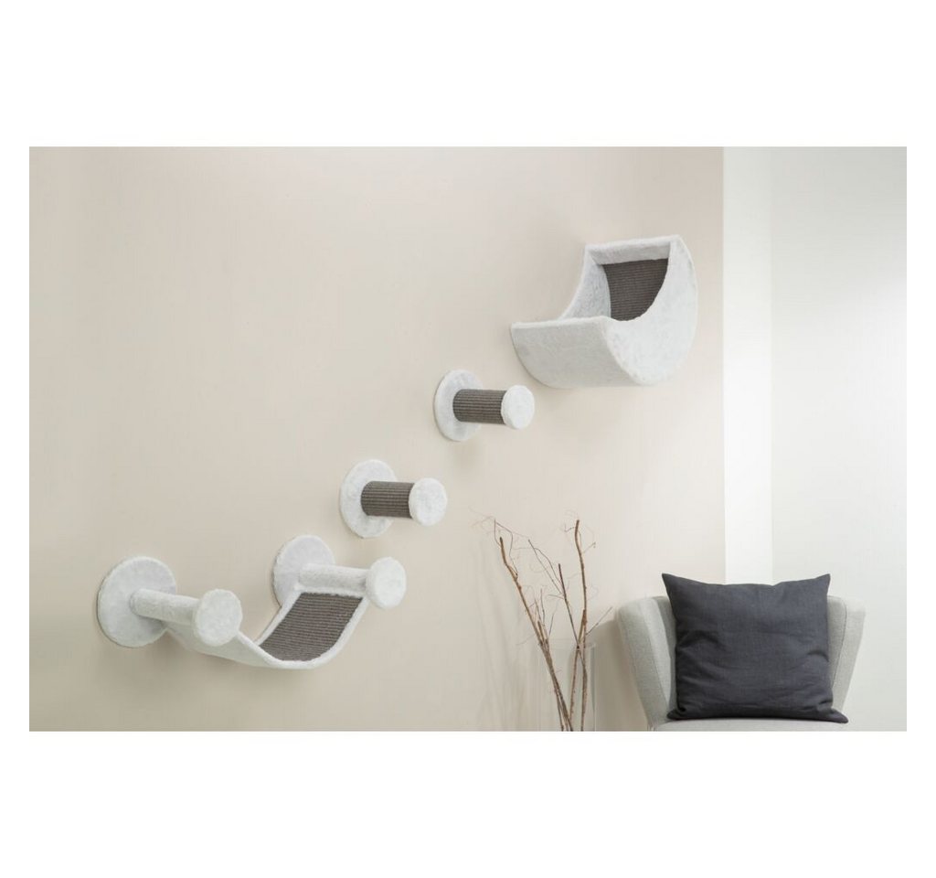 TRIXIE Katzen-Kletterwand Wand-Set - weiß/grau