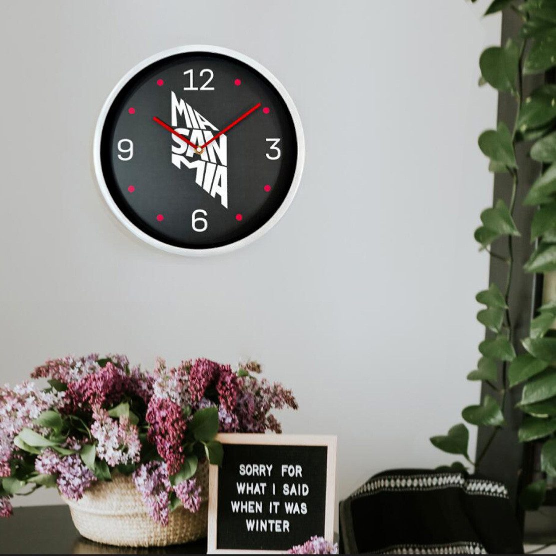 K&L Wall Art Wanduhr Fußballwanduhr FCB Fußball Wanduhr Wohnzimmer (lautlos günstig online kaufen