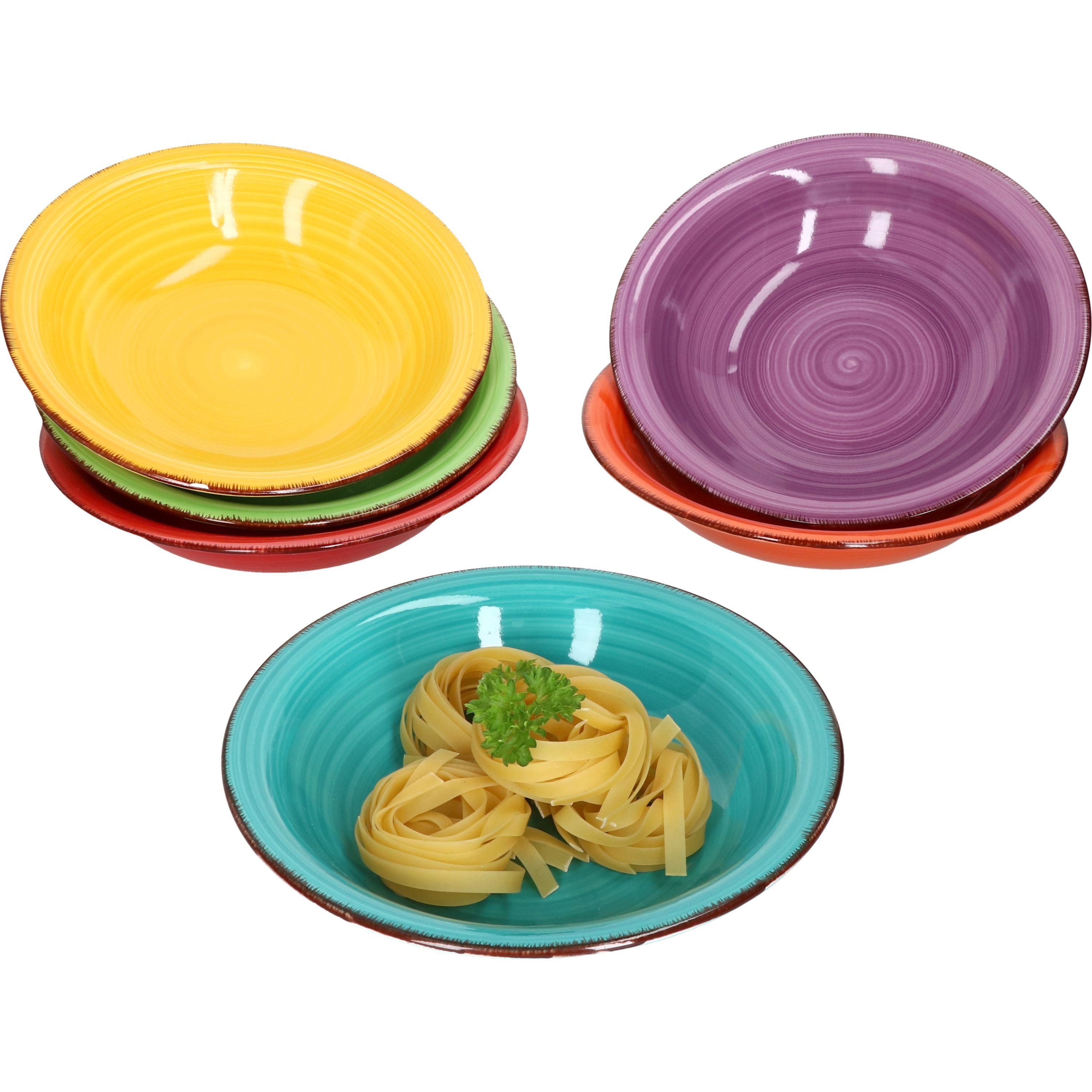 MamboCat Suppenteller 6er Set Suppenteller Uni Bunt