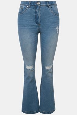 Studio Untold Regular-fit-Jeans Jeans Flared Legs Destroy-Look 5-Pocket