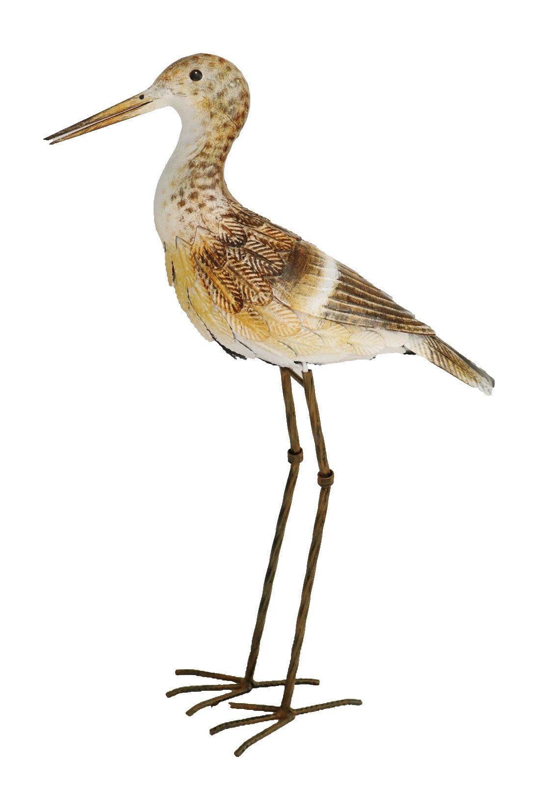 Kaufhaus le petit Tierfigur Deko Strandläufer Metall Vogel Reiher Garten Teich Figur Skulptur, Kranich Gartenfigur Vogelfigur Dekoskulptur Dekoobjekt Dekofigur