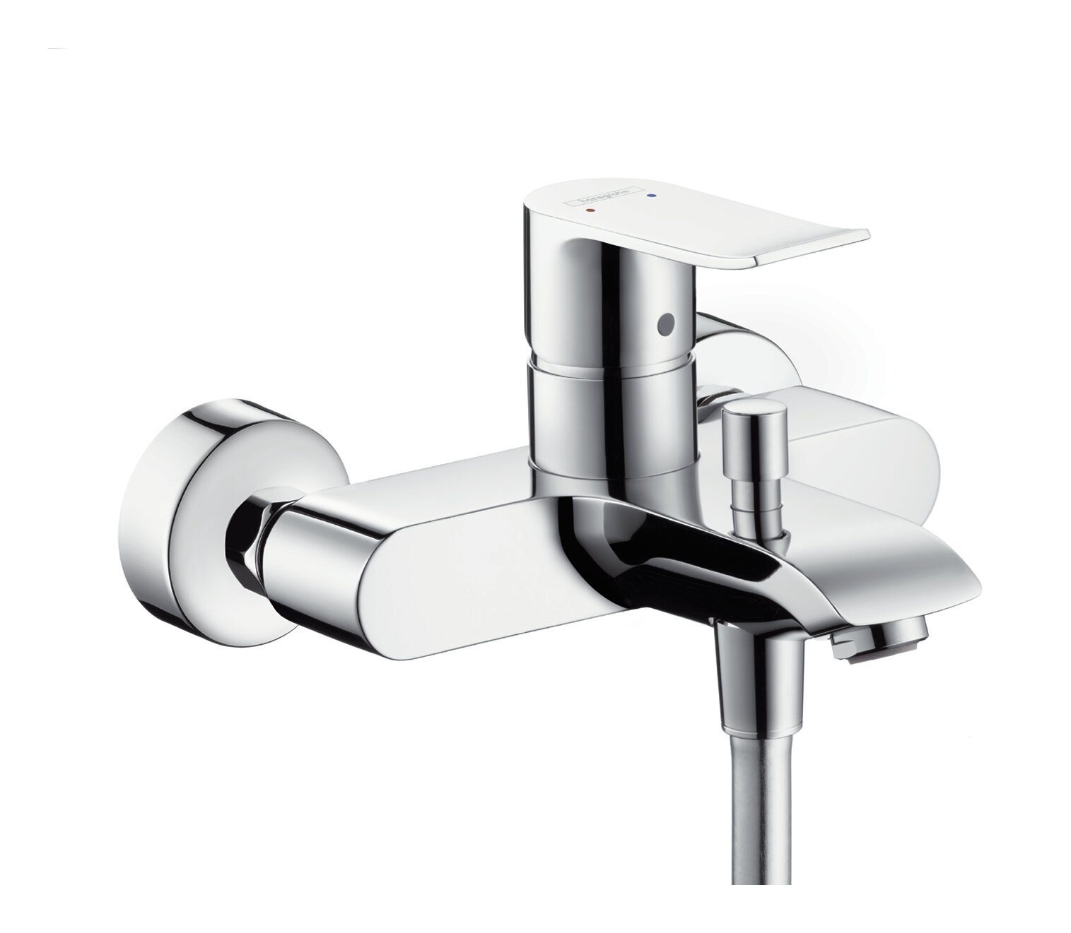 Wannenarmatur Einhebel-Wannenmischer Chrom Metris Aufputz - hansgrohe