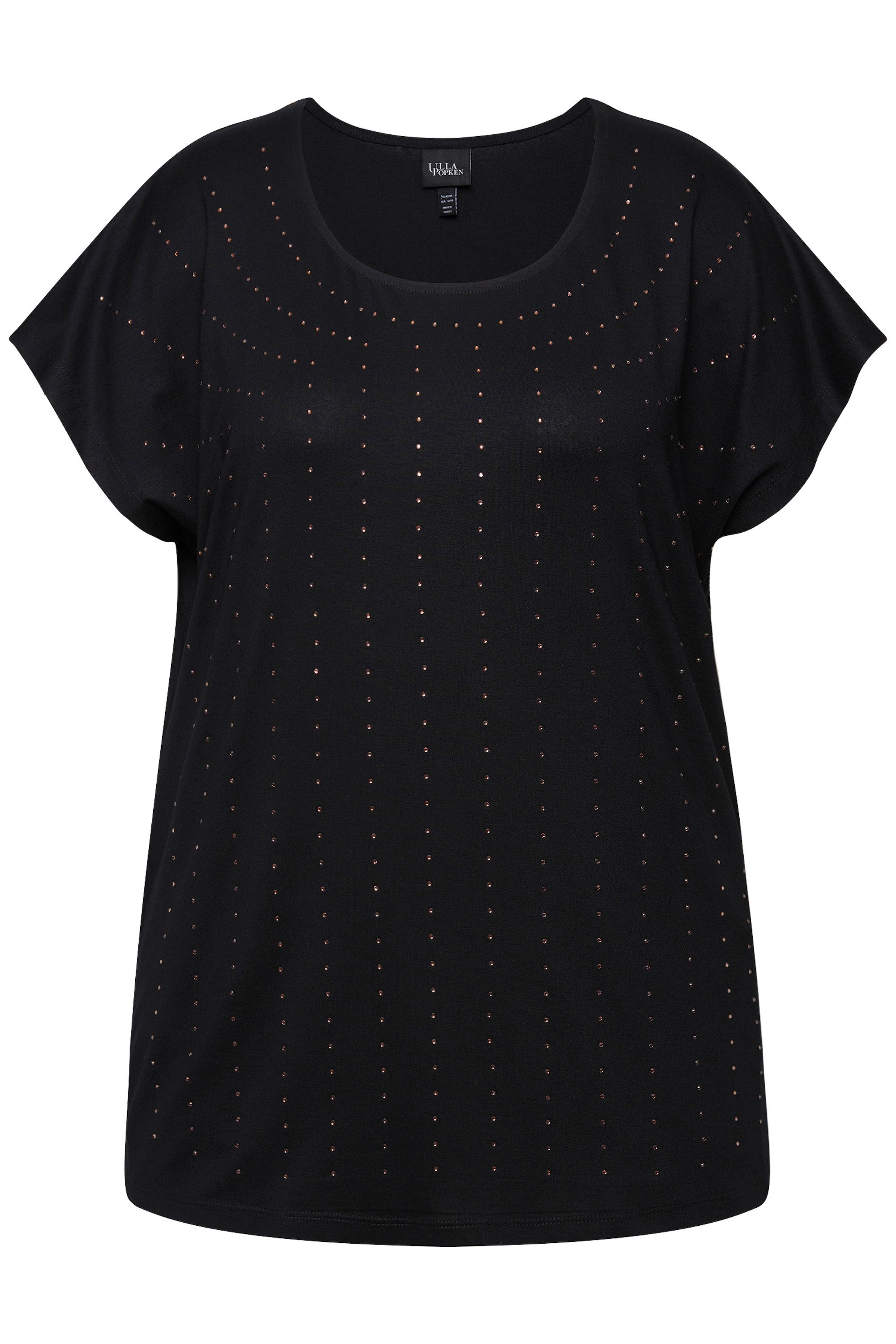 Ulla Popken T-Shirt T-Shirt Ziersteine Oversiezd günstig online kaufen