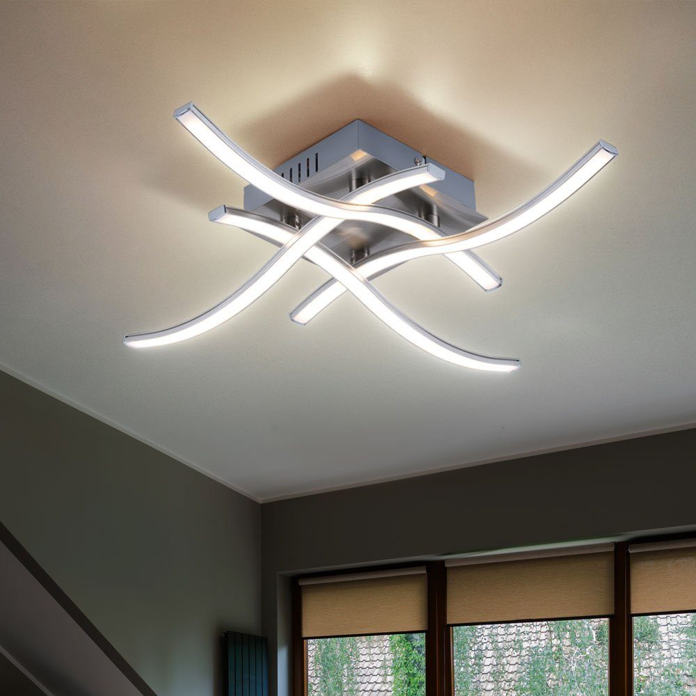 etc-shop modern LED-Leuchtmittel Wohnzimmerleuchte Warmweiß, Deckenleuchte Design fest LED Deckenlampe Deckenleuchte, LED verbaut,