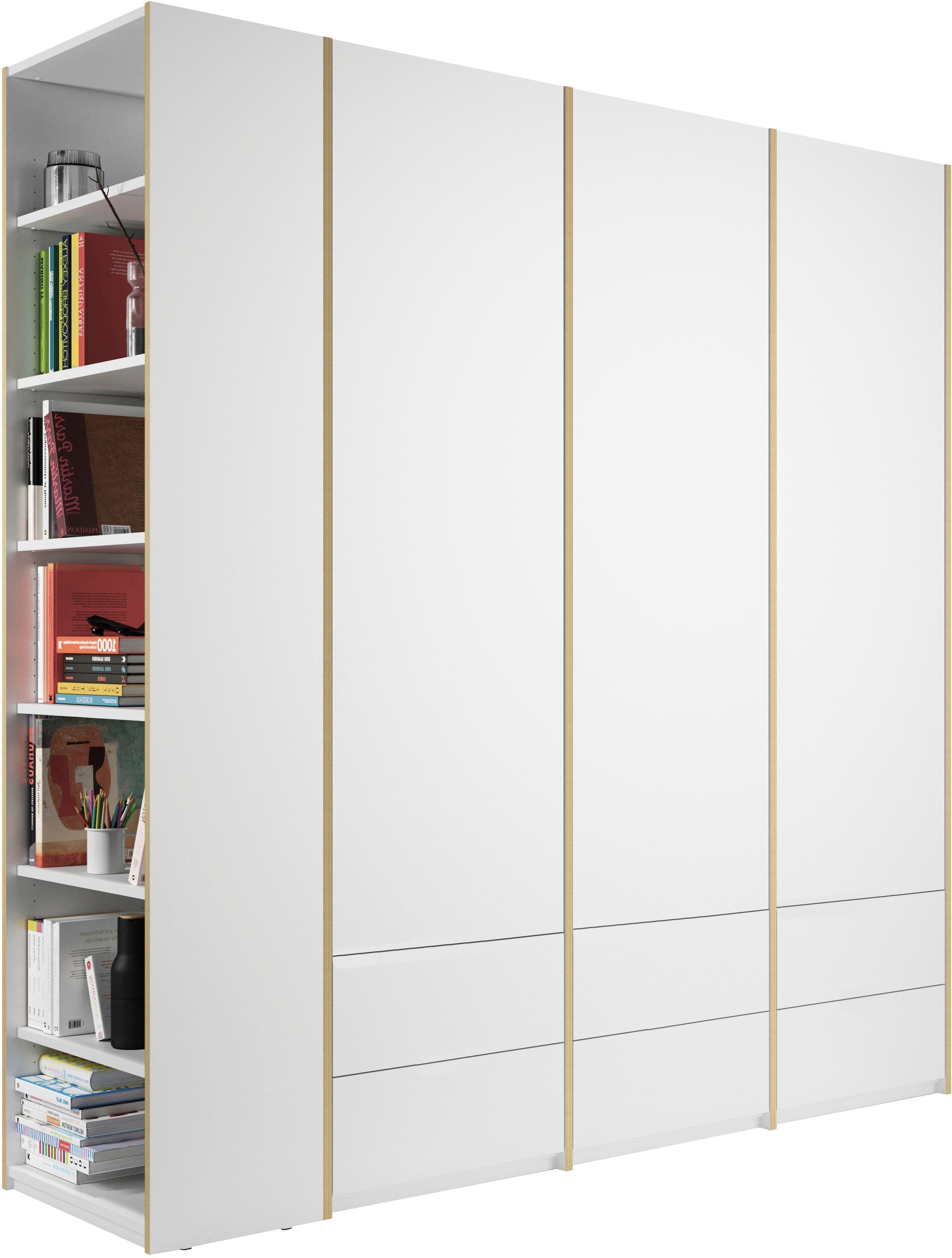 inklusive und LIVING Technik Schubladen, Plus SMALL Türfront Schubkästen Drehtürenschrank 6 Push-to-open Variante Modular geräumigen 6 Müller mit