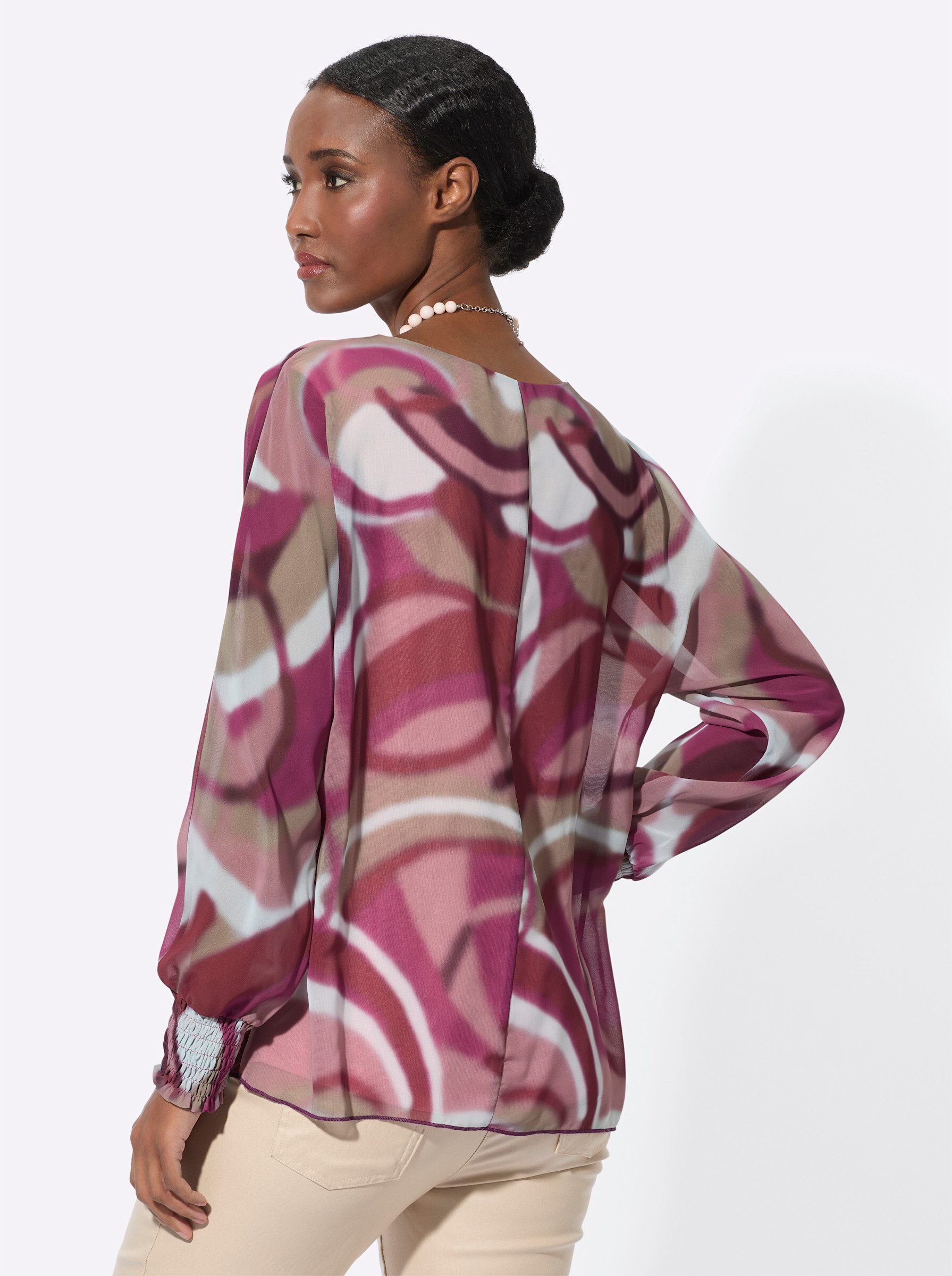 creation L Klassische Bluse Georgettebluse günstig online kaufen