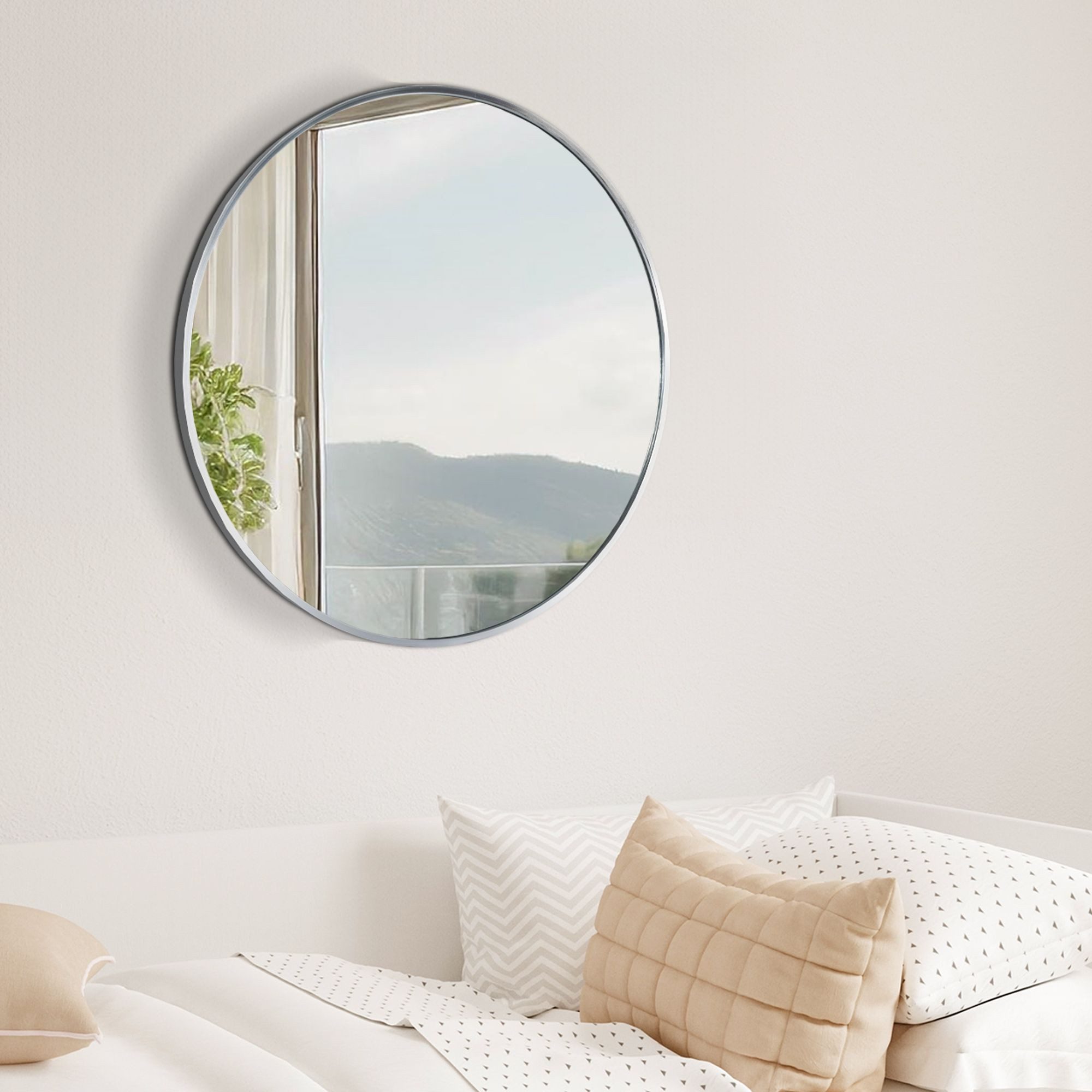 furnicato Wandspiegel Elsie 60x60 cm Silber (1-St)
