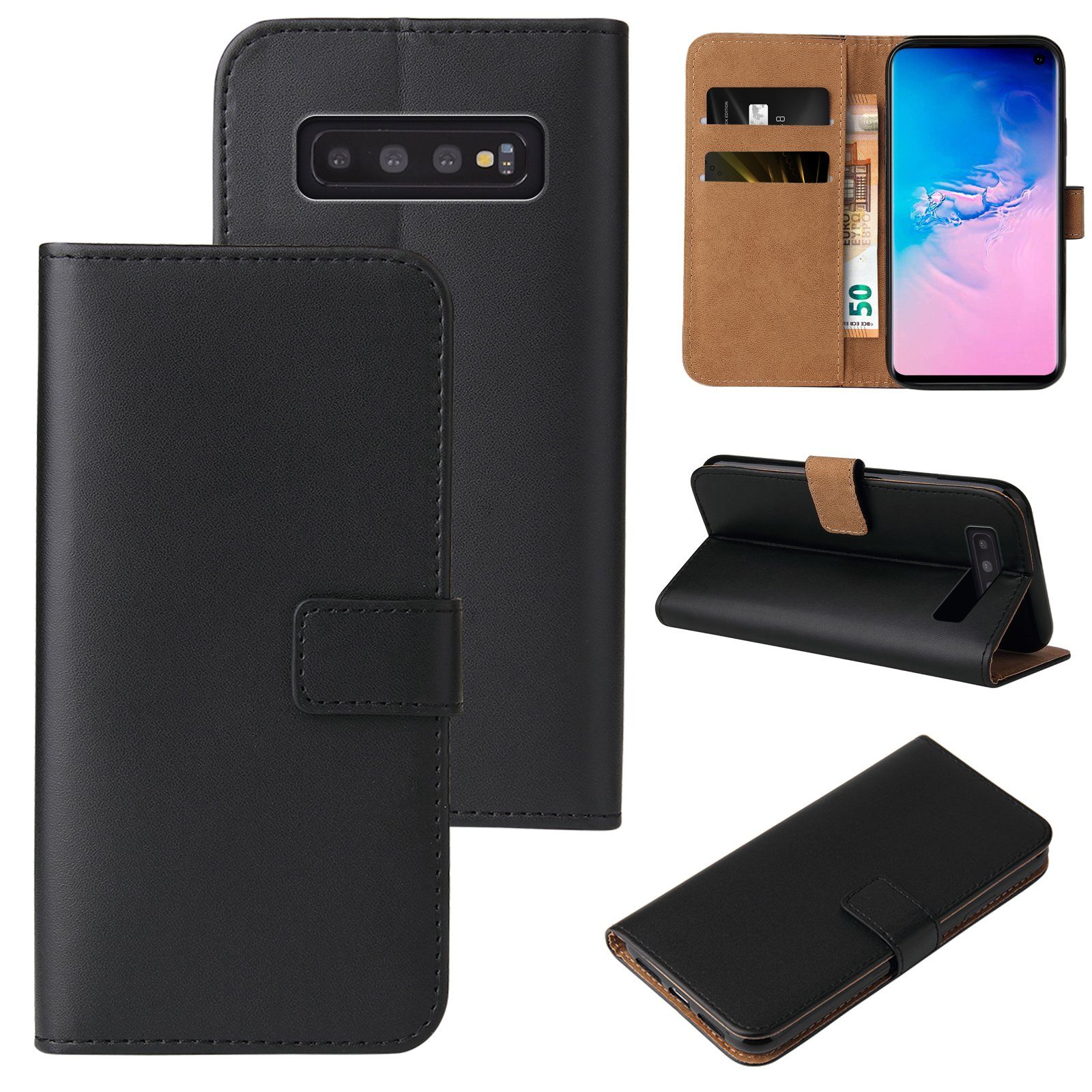 Tec-Expert Handyhülle Klapp Hülle für Samsung Galaxy S10 6.1 Zoll, 6.1, Flip Case für Samsung Galaxy S10