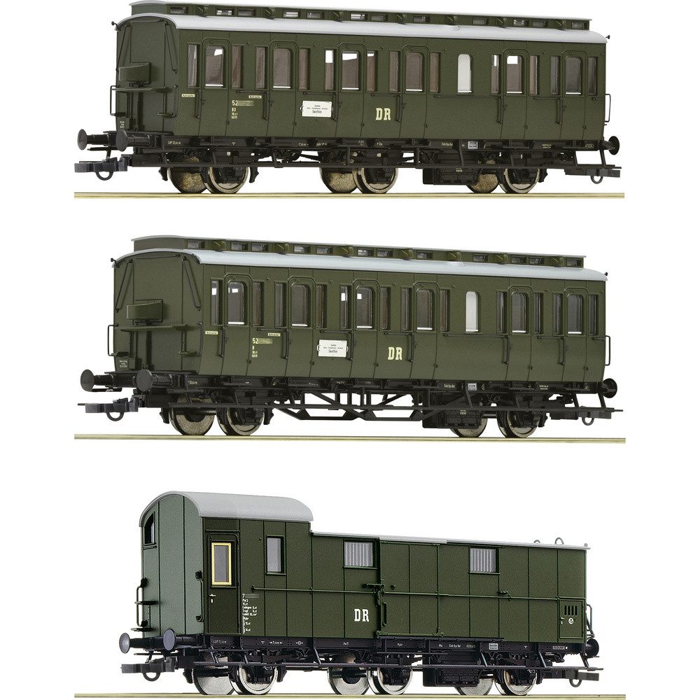 Roco Легковой автомобиль Roco 6200130 H0 3er-Set 1: Nebenbahnzug der DR Abteilwagen 2. Klasse
