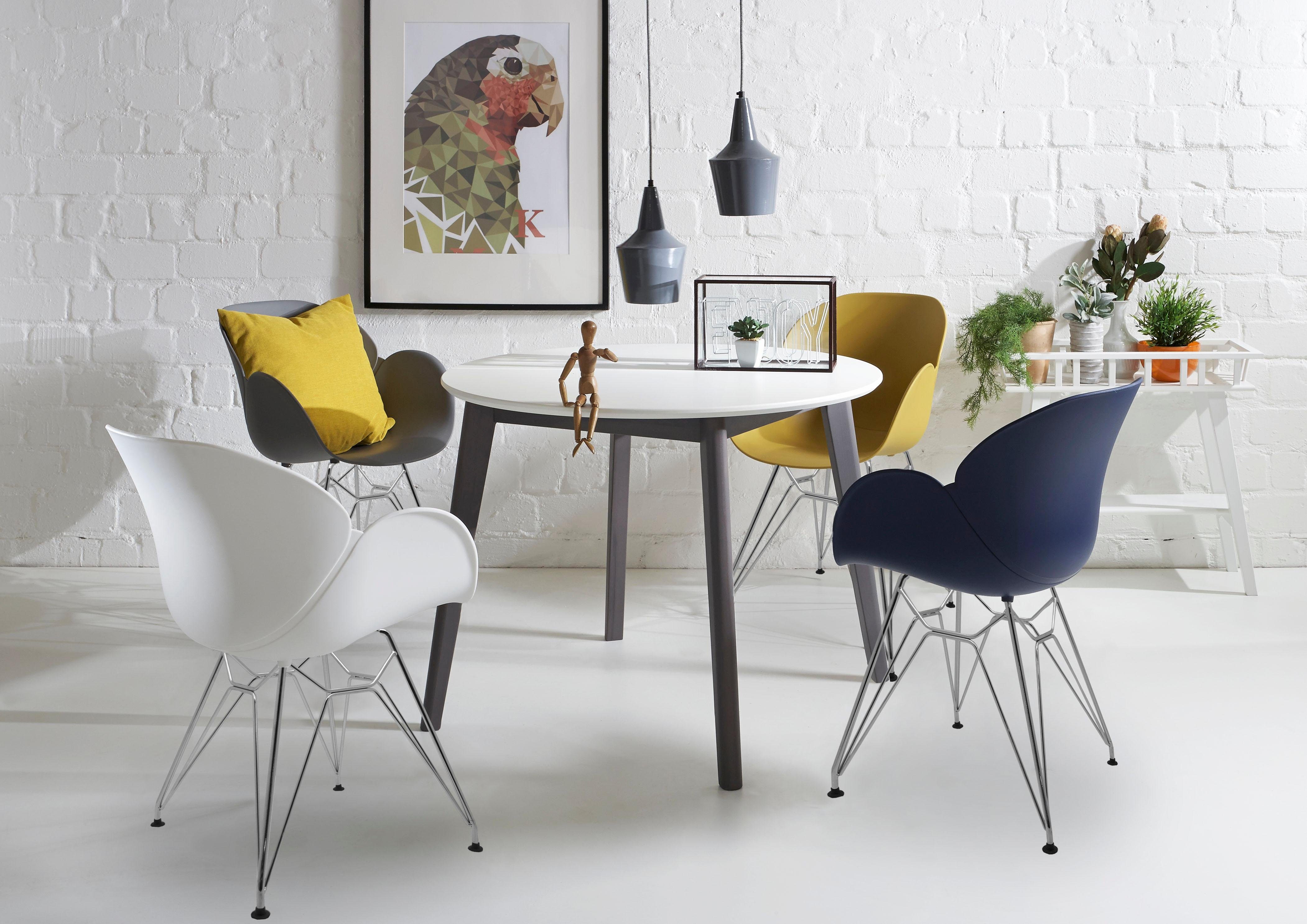 NIEHOFF SITZMÖBEL Schalenstuhl SUSHI (Set, 4 St), 4er set mit Trapezgestell, Sitzhöhe ca. 48 cm