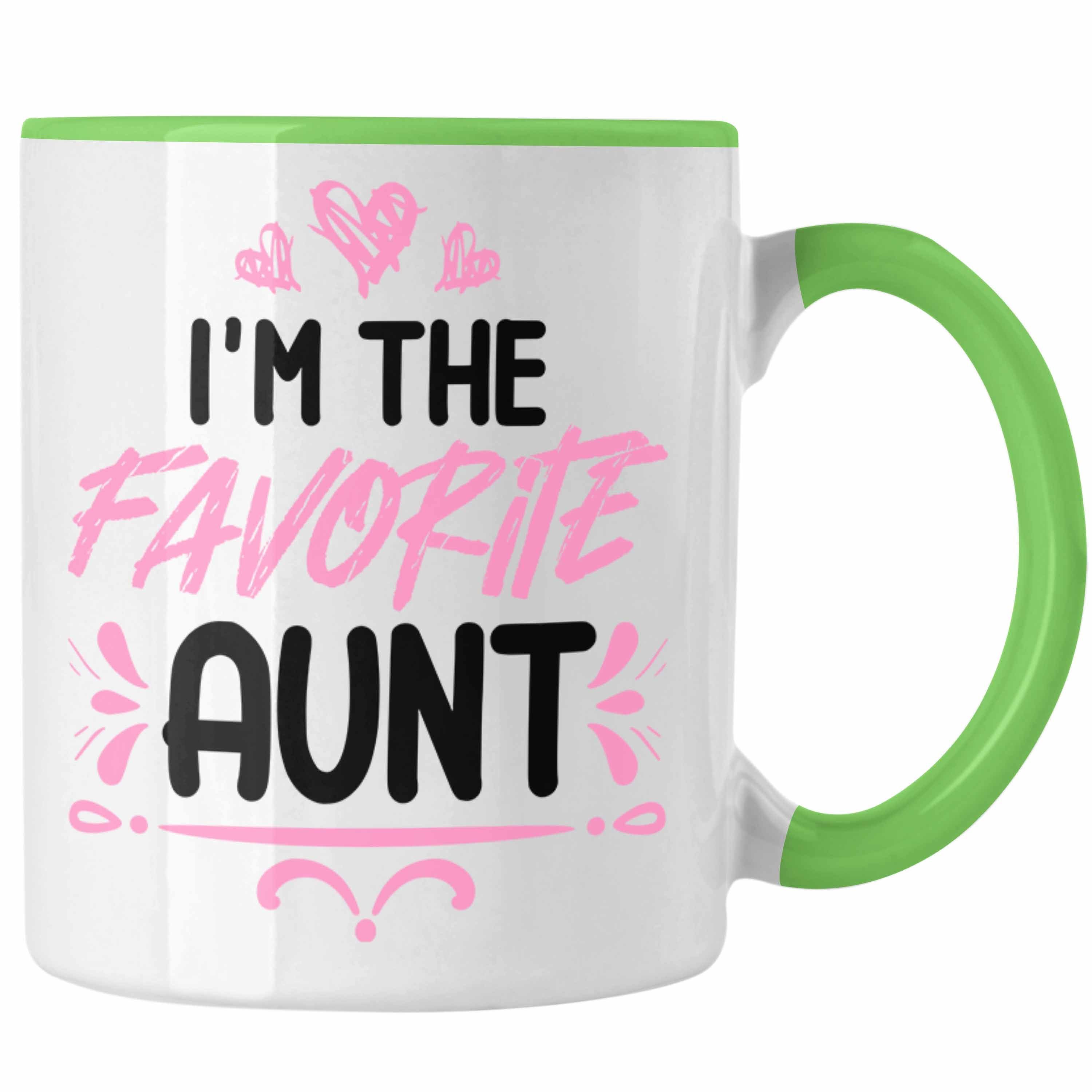 Trendation Tasse Trendation - I'm The Favorite Aunt Tasse Geschenk Beste Tante der Welt Grün | Teetassen
