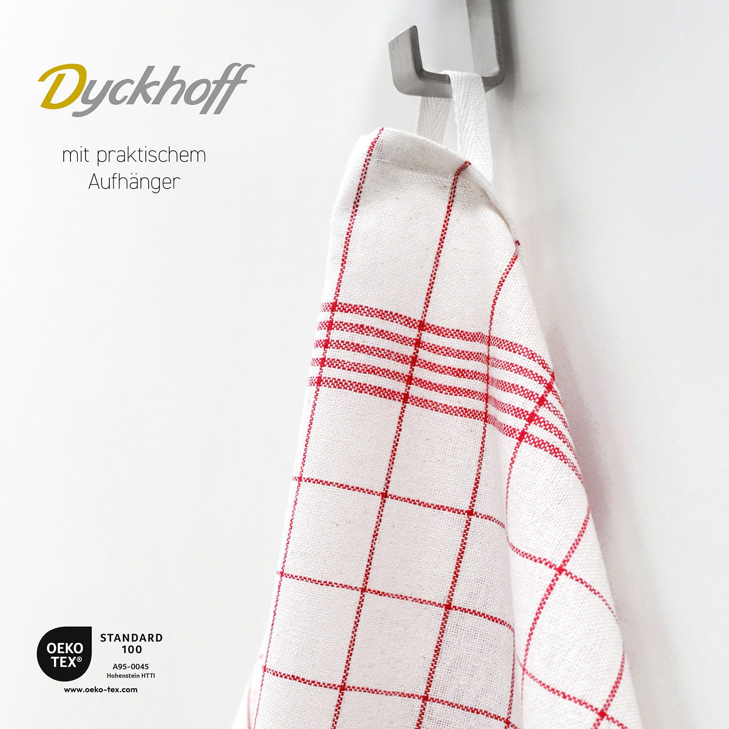 Dyckhoff Geschirrtuch Karo, (Packung, 10-tlg., 10 günstig online kaufen
