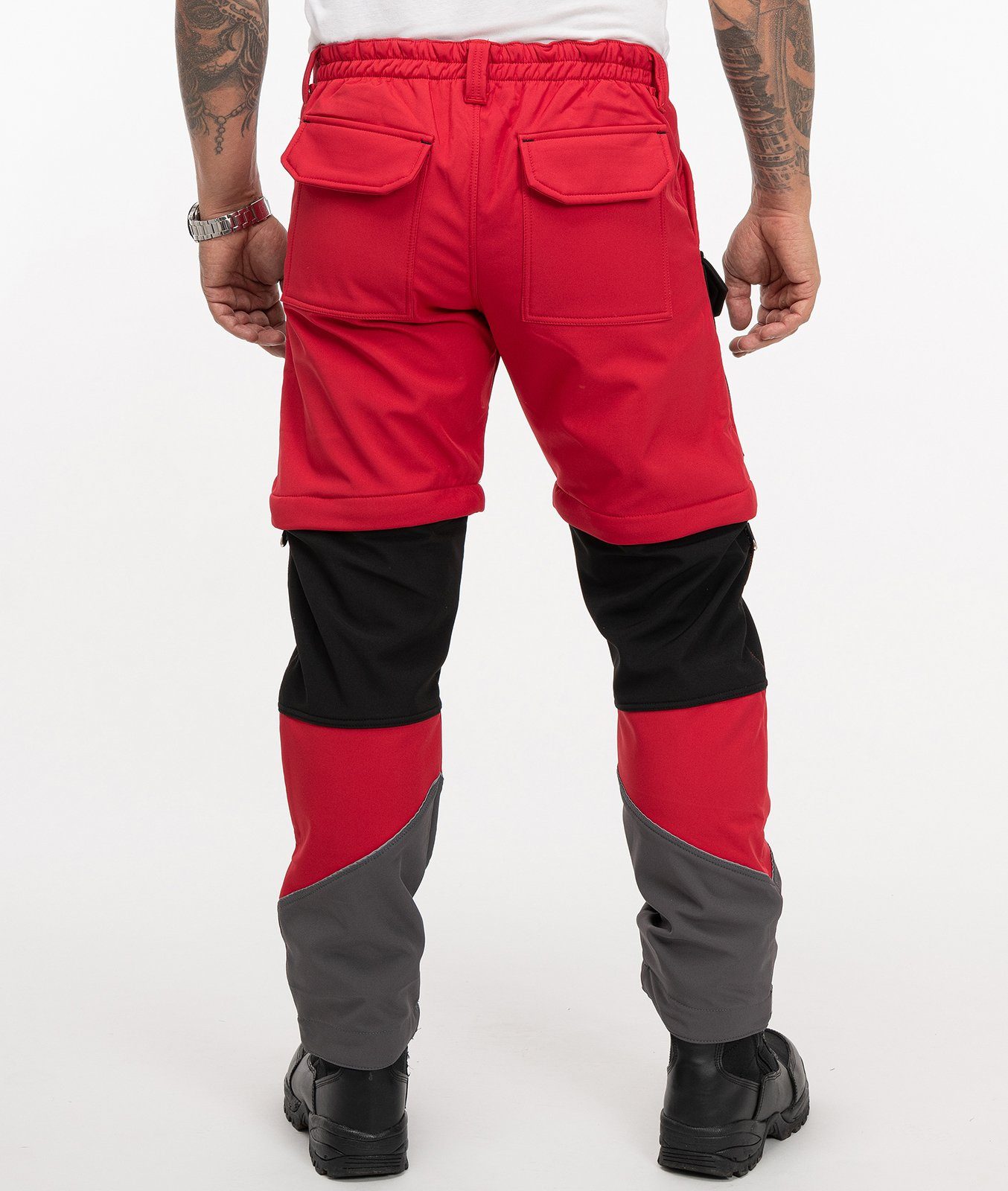 Rock Creek Softshellhose Herren Softshellhose Zipp-Off Hose Shorts H-309