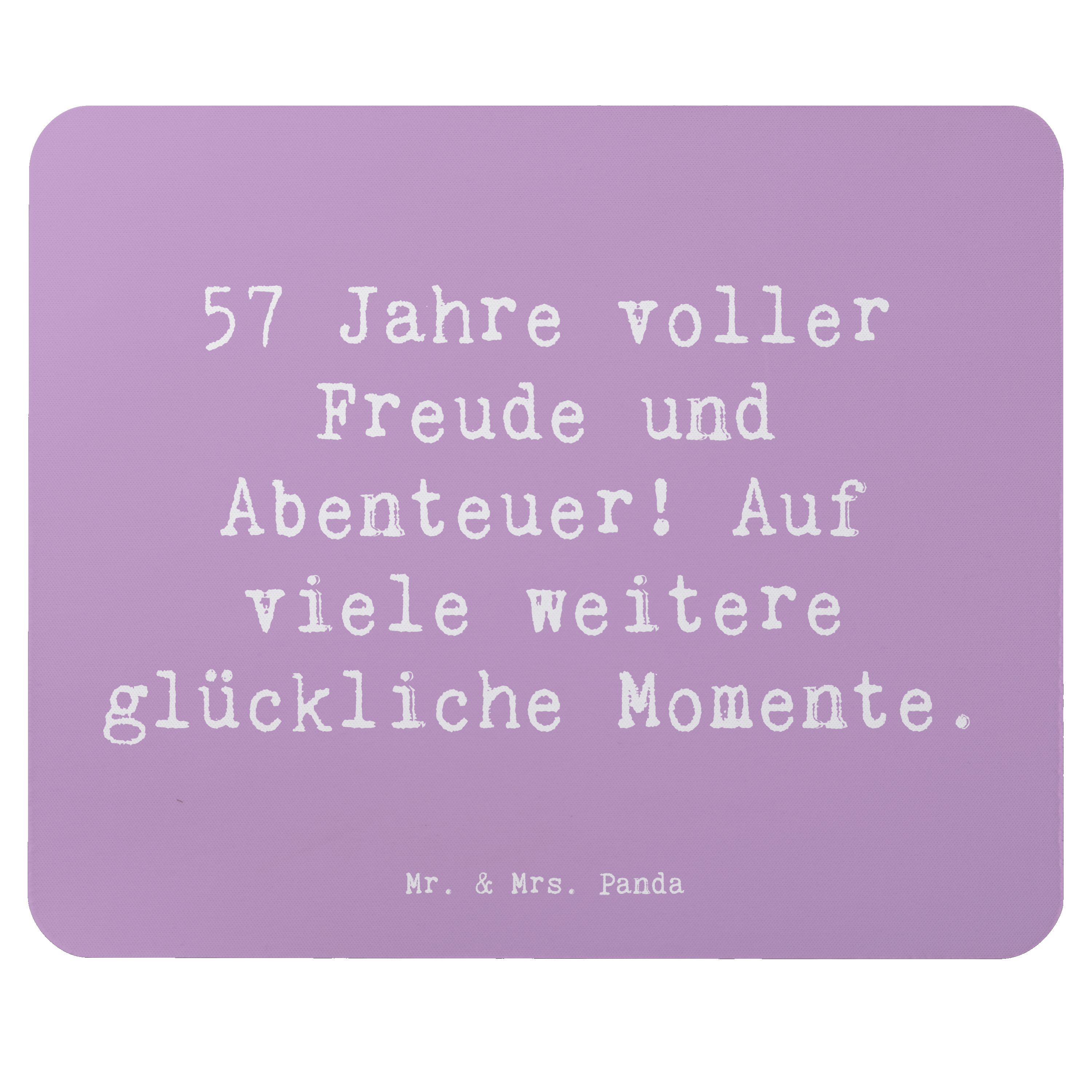 Mauspad Spruch 57. Geburtstag Freude - Lavendeltraum - Geschenk, Mut, Mausunt