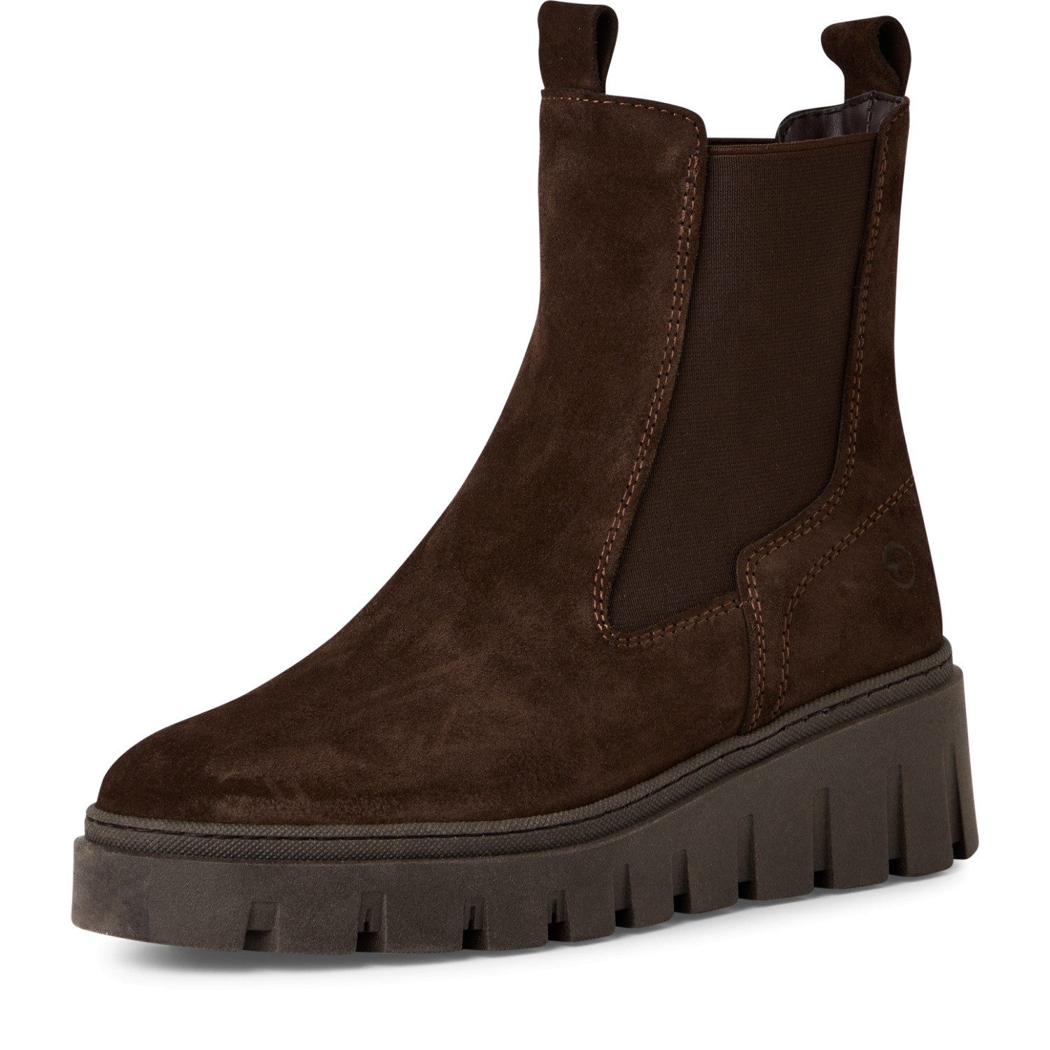 Tamaris Chelseaboots Stiefelette, Schlupfschuh mit T-Logoprägung