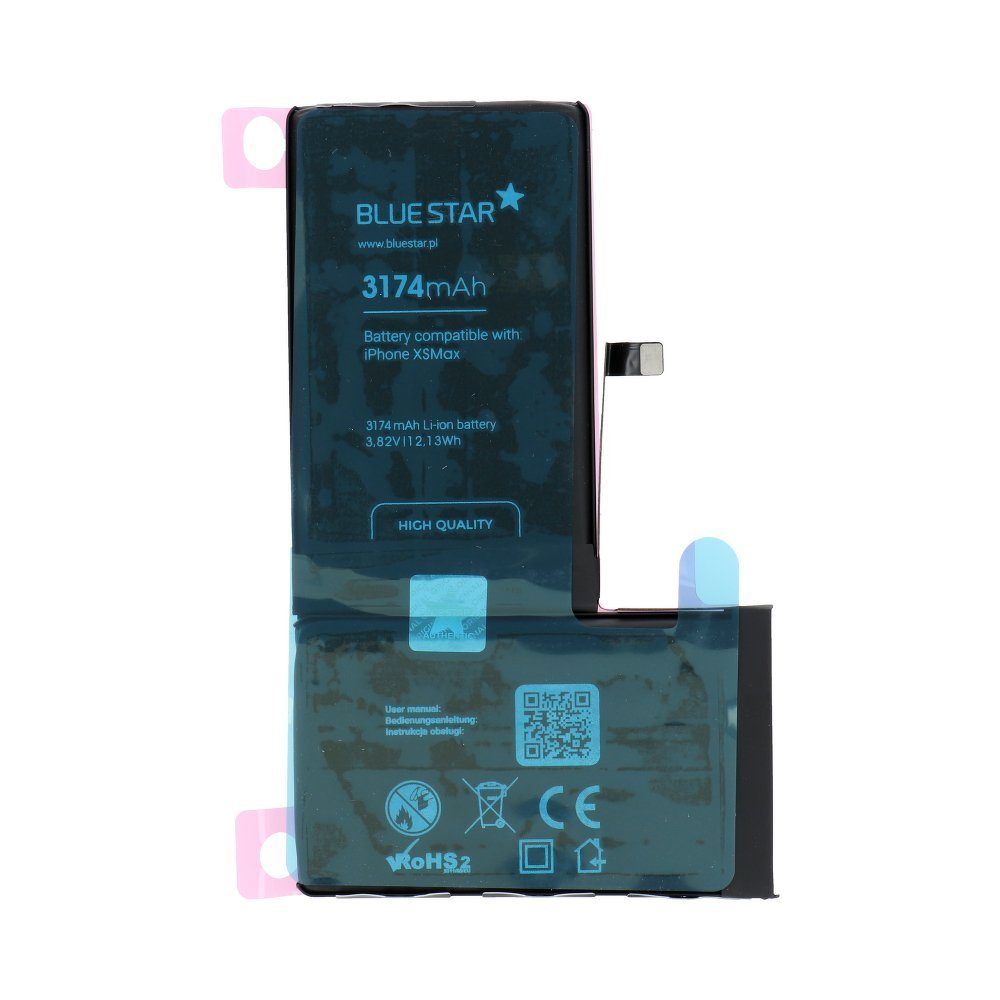 BlueStar Akku Ersatz kompatibel mit iPhone Xs Max 3174mAh Li-lon Austausch Batterie Accu Smartphone-Akku