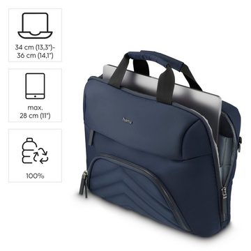 Hama Laptoptasche Laptoptasche für 13,3" - 14,1" (Tragegurt, Tabletfach, 3 extra Fächer), Universell, nachhaltig, umweltbewusst