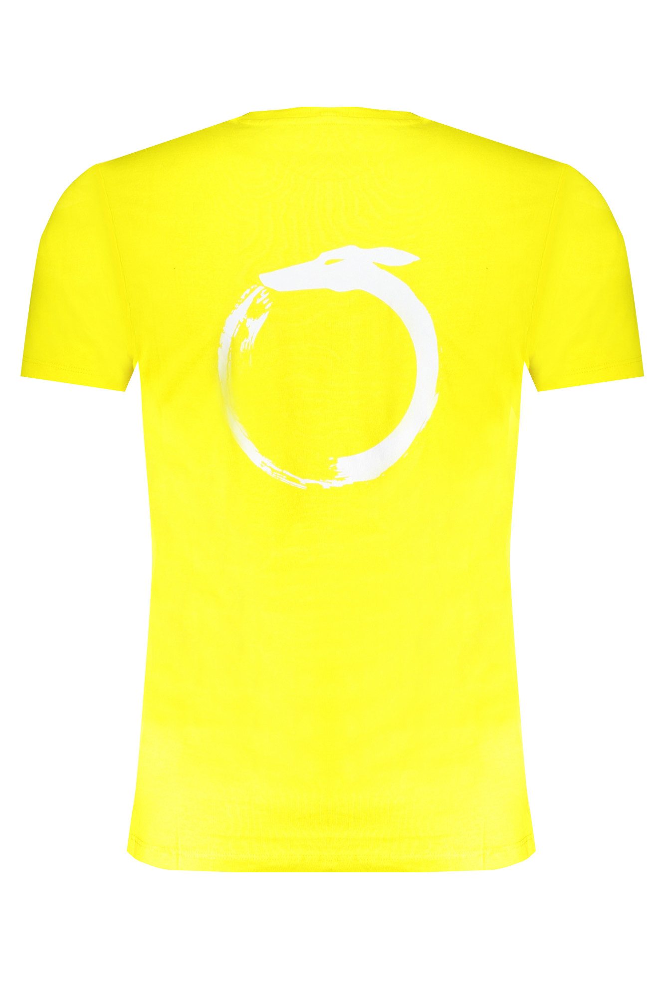 Trussardi T-Shirt Herren T-Shirt Gelb Kurzarm Rundhals mit Print &