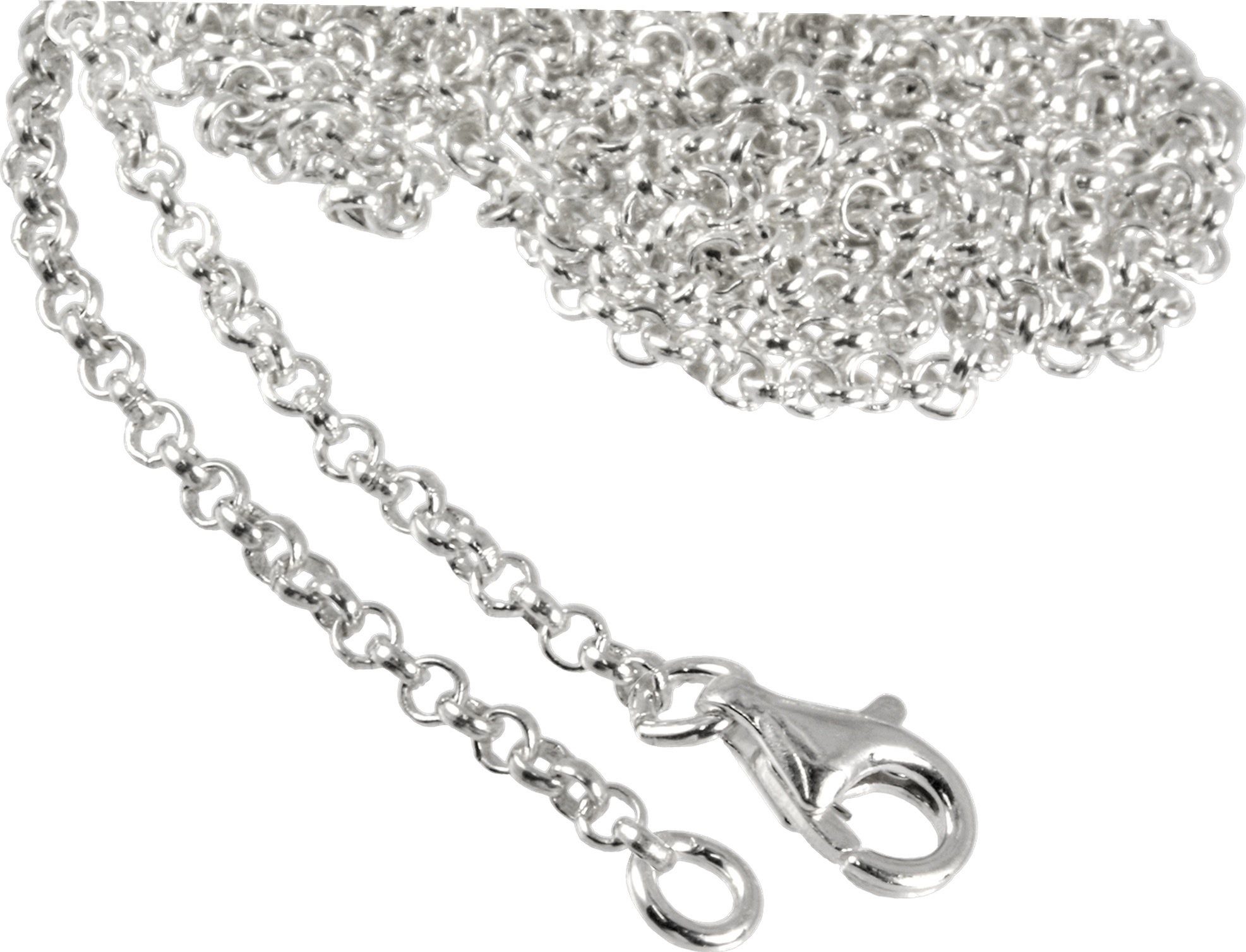 SilberDream Charm-Kette SilberDream Charmskette Charms (Charmskette),  Charmsketten ca. 60cm, 925 Sterling Silber, Farbe: silber, Made-In Ger
