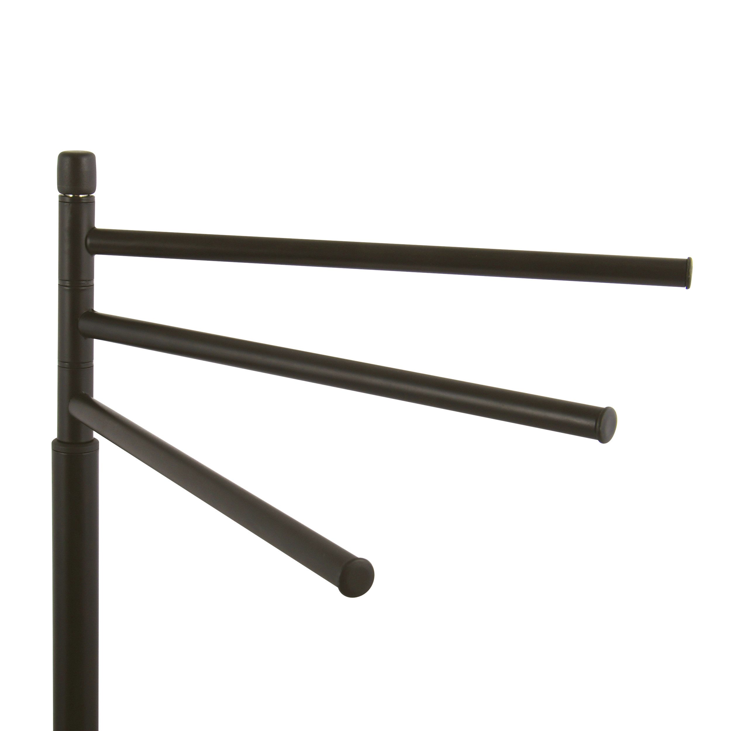 MSV Handtuchständer MSV Handtuchständer Ella mit 3 beweglichen Handtuchstangen, mit 3 frei schwenkbaren Stangen, schwarz matt, 40x20x84,5 cm