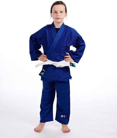 IPPON GEAR Judoanzug »Future«, [Judoanzug (Jacke & Hose) für Kinder (5 - 10 Jahre) inkl. Gürtel, Gr. 100, Hochwertiges reißfestes Gewebe] - blau