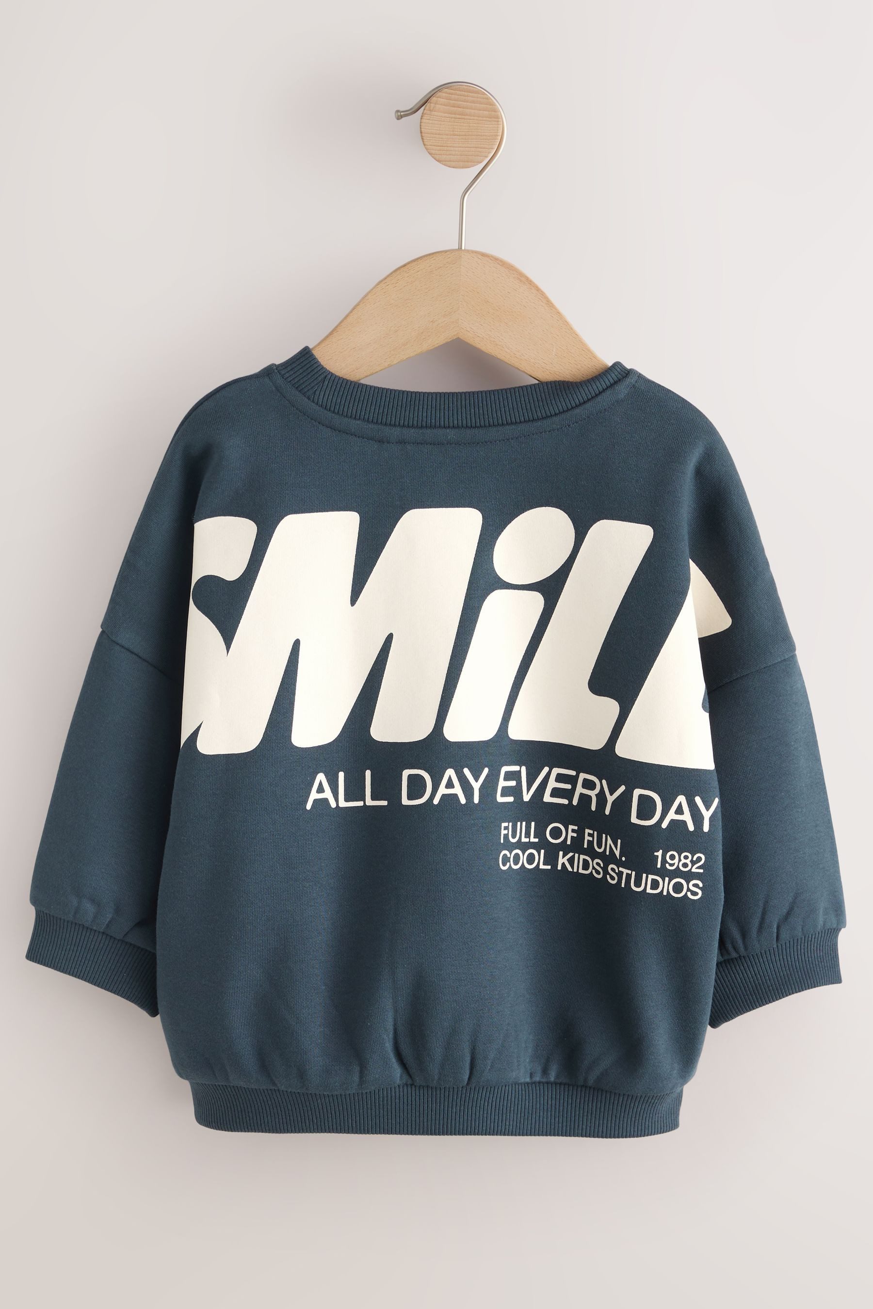 Next Sweater Rundhals-Sweatshirt mit Rücken-Print (1-tlg)