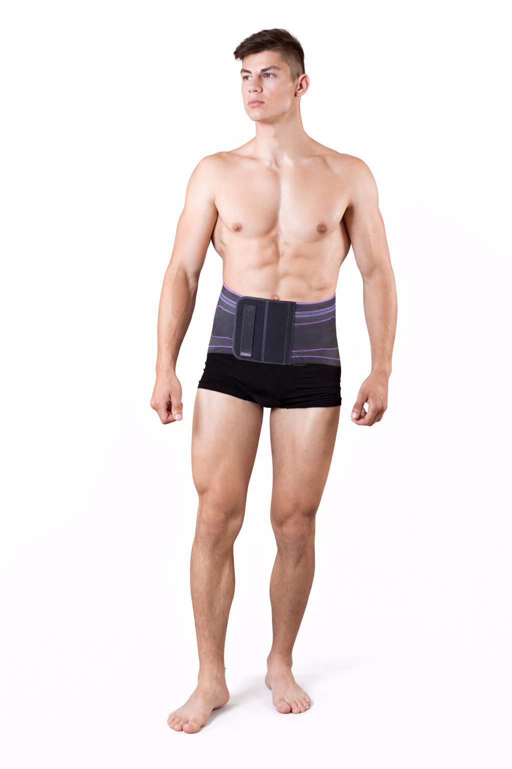 Lorey Medtec Rückenbandage Lumbalbandage, Rückenstütze mit Alu-Stäben & optionaler Massagepelotte (Bandage + Massagepelotte)