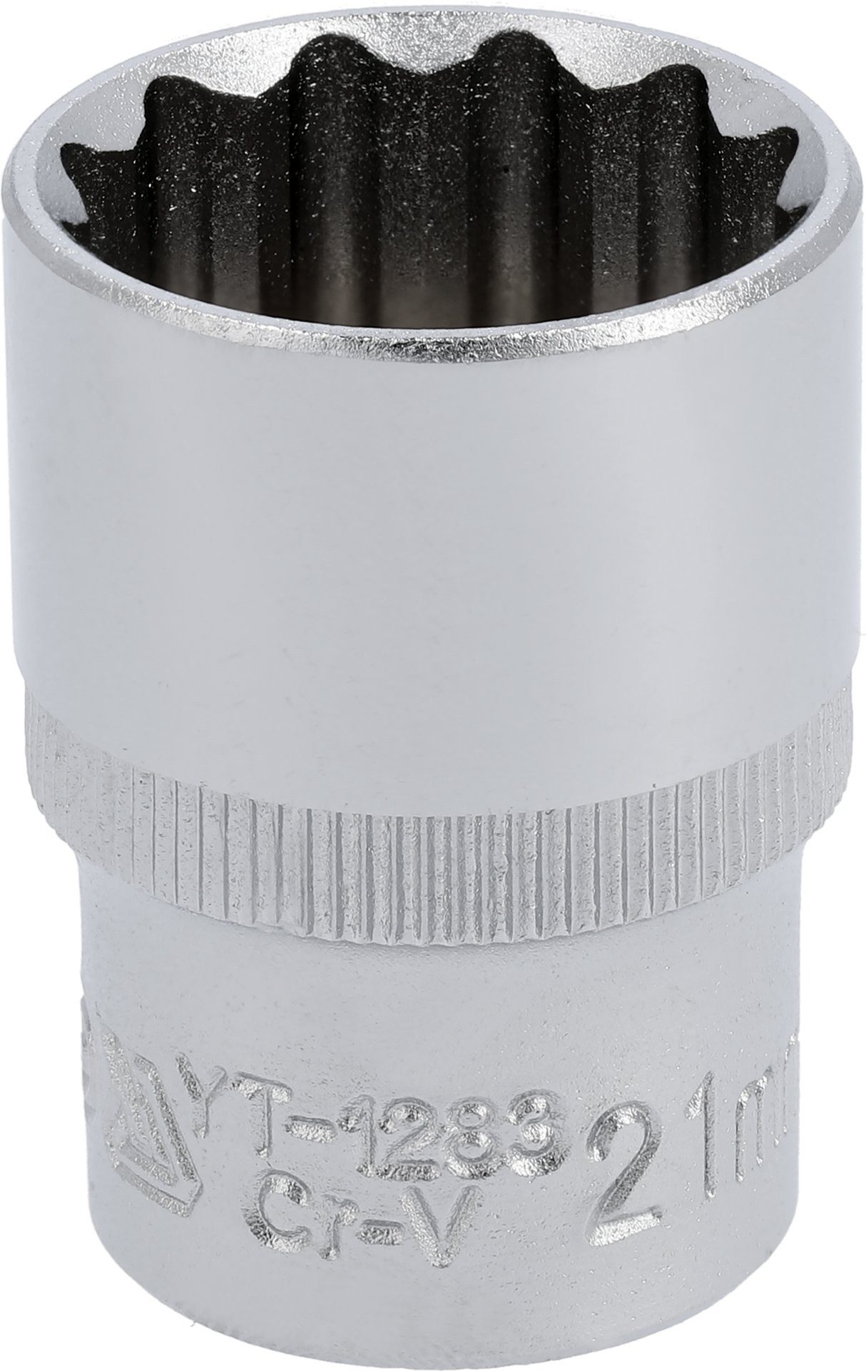 Yato Stecknuss Nasadka 21mm 1/2" 12-kąt. cv krótka, Stecknuss 21 mm 1/2" kurz, 12-kant, Chrom-Vanadium, Stecknuss 21 mm 1/2" kurz, 12-kant, Chrom-Vanadium