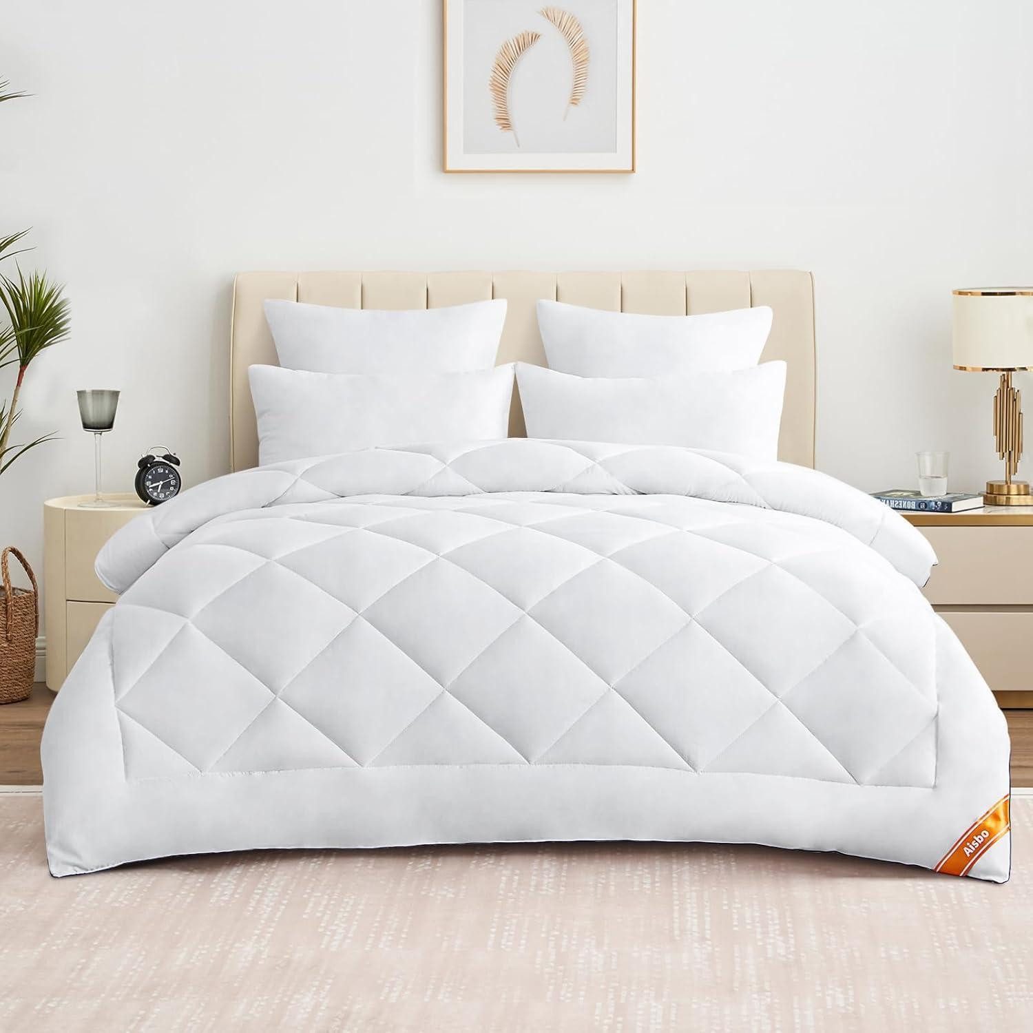 LuxusKollektion 4-Jahreszeitenbett Bettdecke 135x200 cm 4 Jahreszeiten Steppdecke 300GSM - Weich und