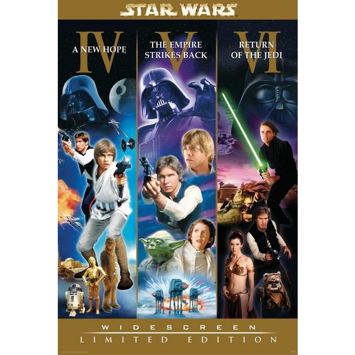 Star Wars Poster Star Wars Poster Widescreen Limited Edition 68 5 x 101 5 cm