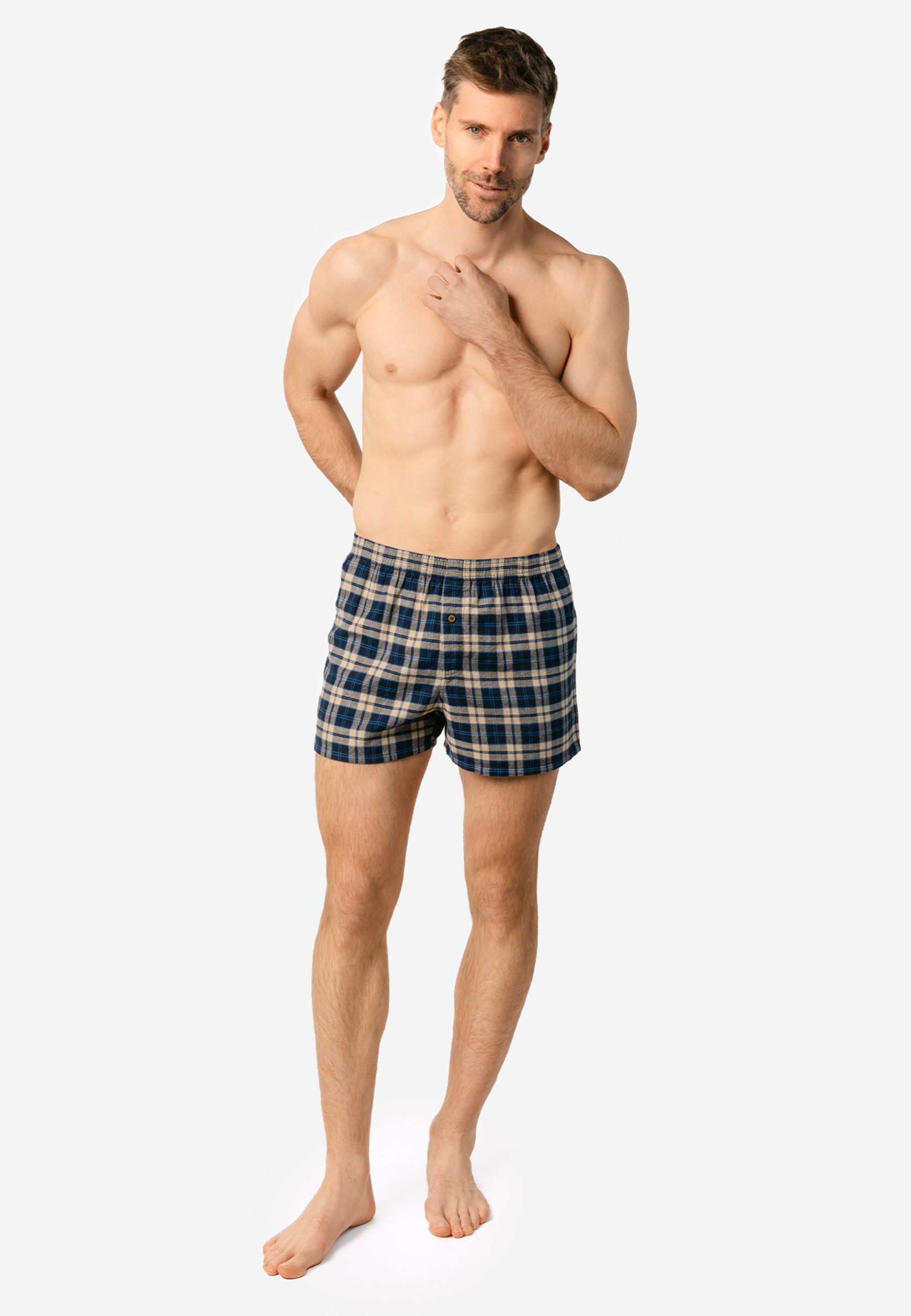 LIVING CRAFTS Boxershorts BORIS, 2er Pack GOTS zertifiziert