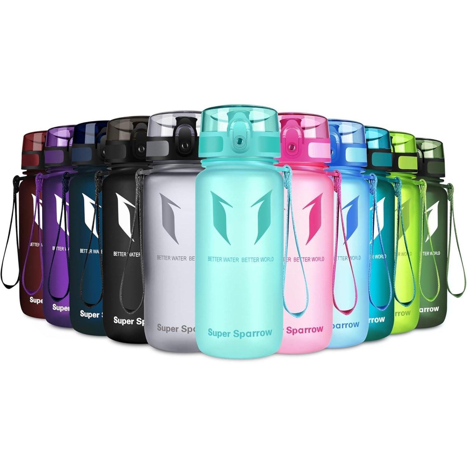 LuxusKollektion Trinkflasche Trinkflasche Tritan BPAfrei Sport Outdoor 500ml 750ml 1l 350 ml Minze