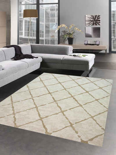 Teppich Teppich Skandinavischer Stil Wohnzimmerteppich Rauten Muster in Beige, Carpetia, rechteckig, Höhe: 12 mm