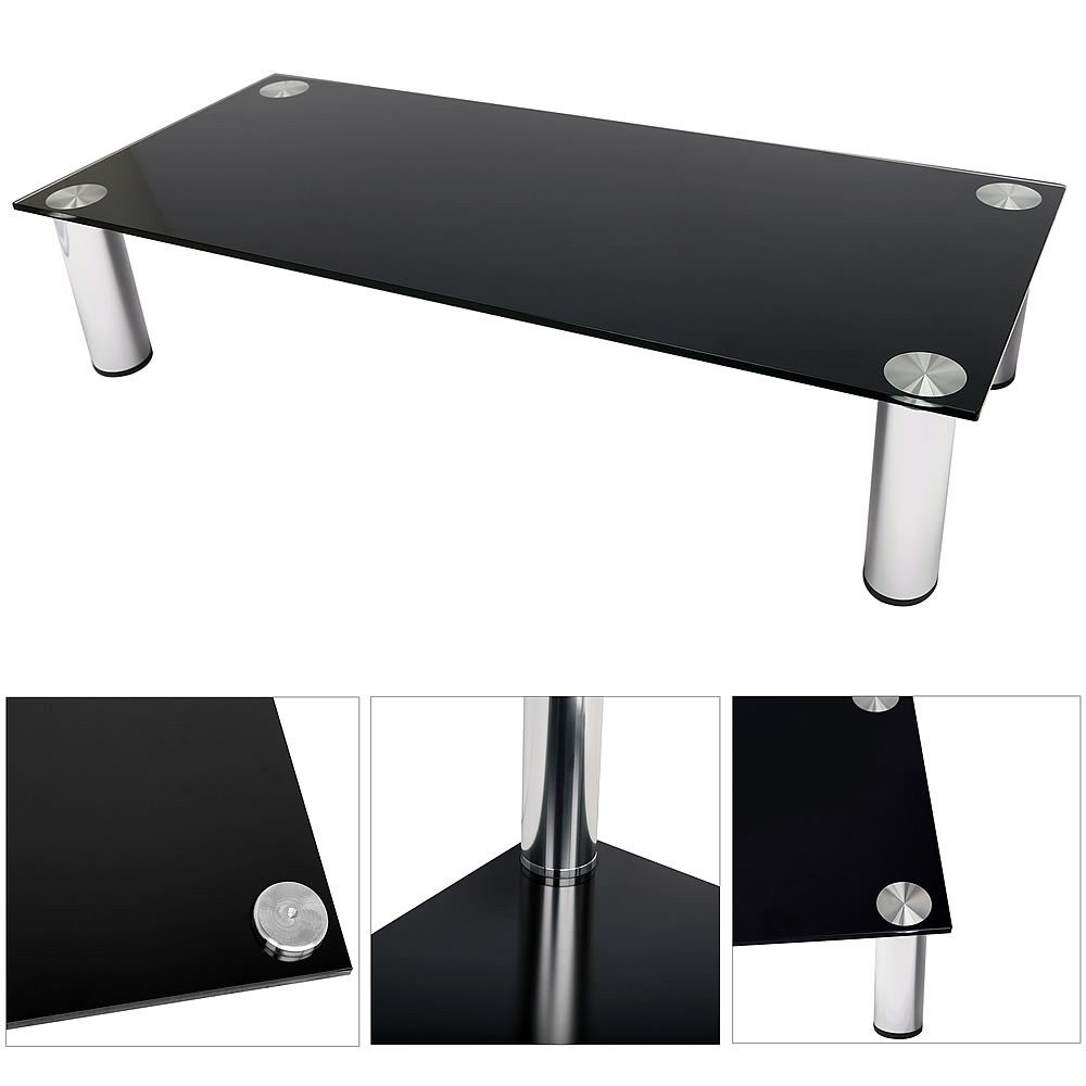 Mucola TV-Rack Monitorerhöhung Schreibtischaufsatz Monitorständer TV Glasau günstig online kaufen