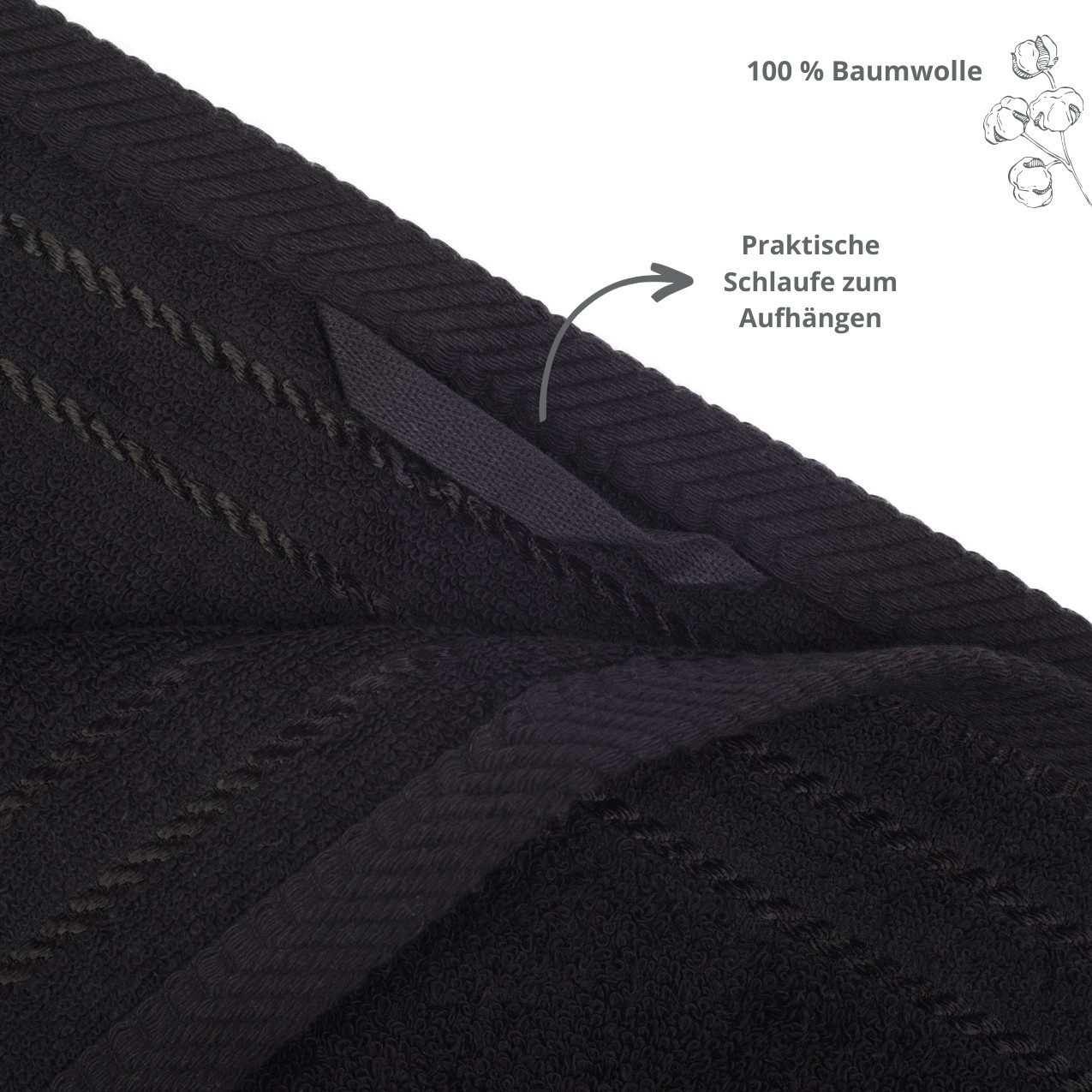 liebling Gästehandtuch Potsdam, 100% Baumwolle, mit praktischer Schlaufe zum Aufhängen, hochwertig, formstabil