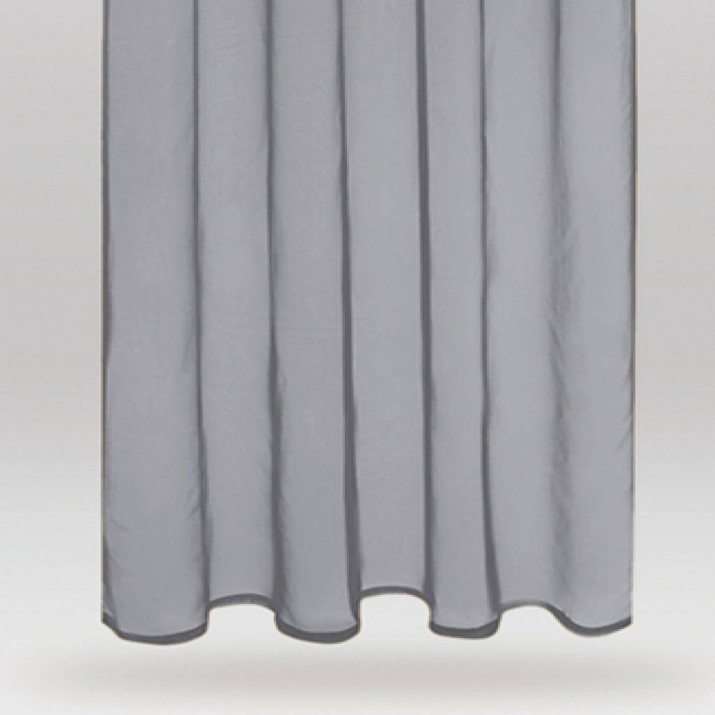 Dekoschals Kräuselband transparent, (2 Voile, Gardinenset Universalband) mit "Transparent" Vorhang, (2 Grau Bestlivings, St),