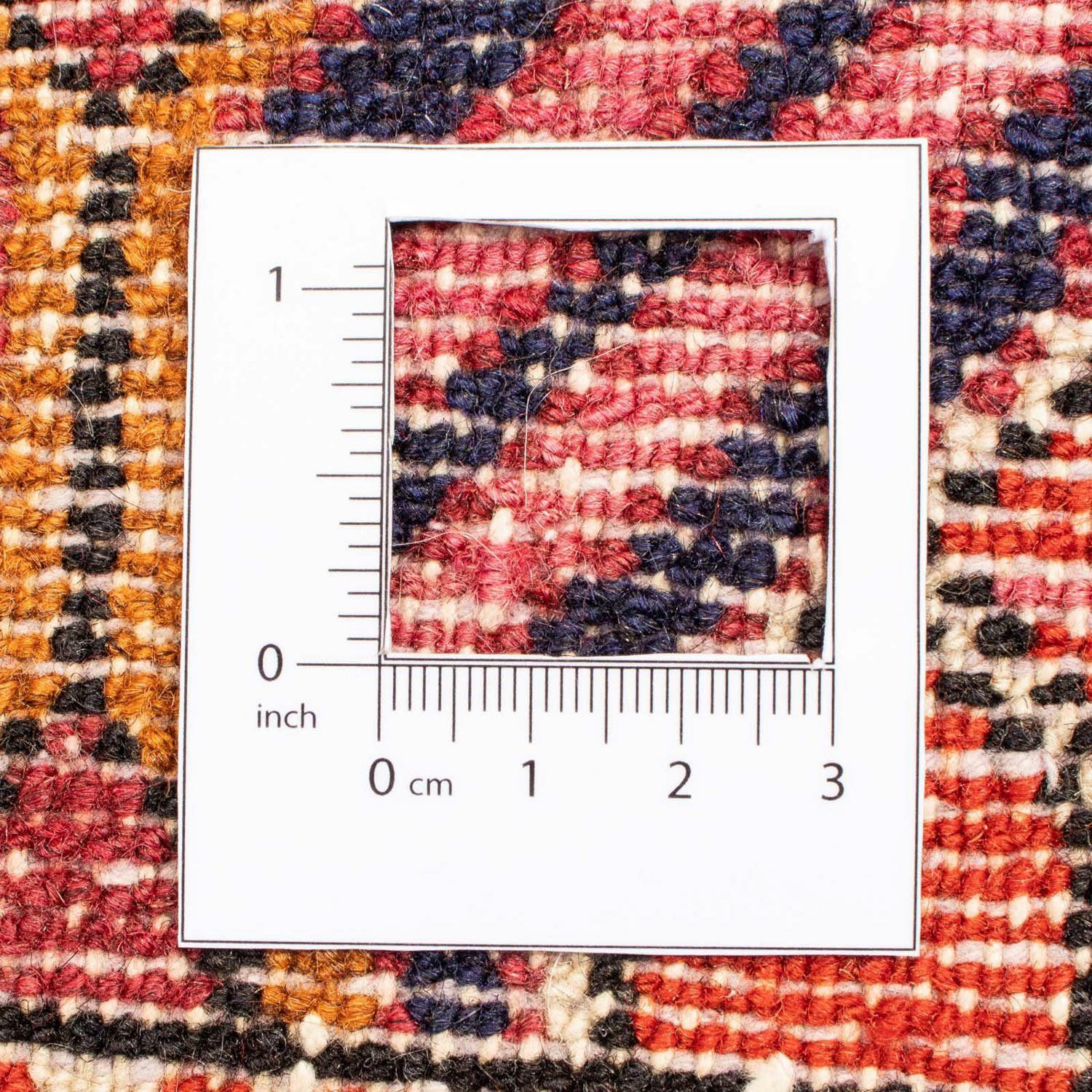Bachtiar cm, Zertifikat morgenland, mit 288 Durchgemustert Wollteppich 210 chiaro mm, Unikat x rechteckig, 10 Höhe: Rosso