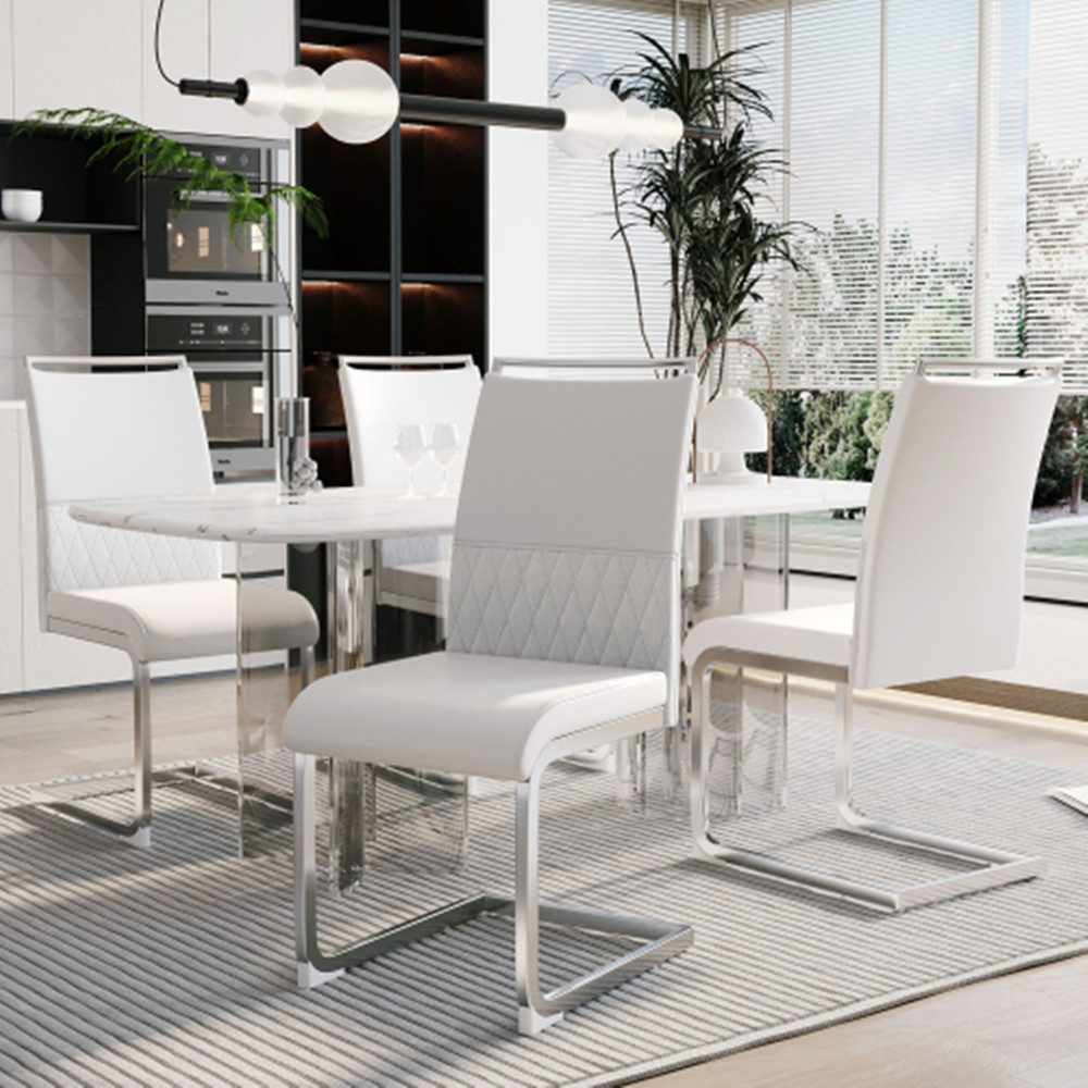 XDeer Esszimmerstuhl 4er Set Esszimmerstühle,Rücken gepolstert Side Chair, günstig online kaufen