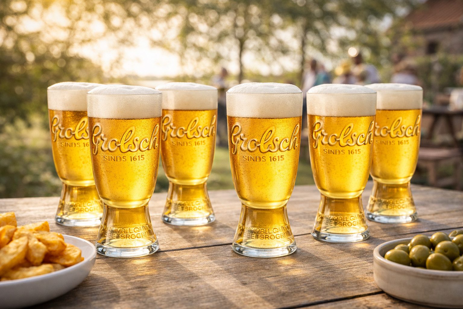 Mixcompany Gläser-Set Grolsch Biergläser 6er Set 0,5 L geeicht – Original Reliefglas mit