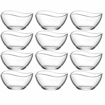 LAV Schale Glasschalen Set Vira 12 tlg.Schalen, Dessertschale 310 ml bruchfest, Glas, (12-tlg), Spülmaschinengeeignet