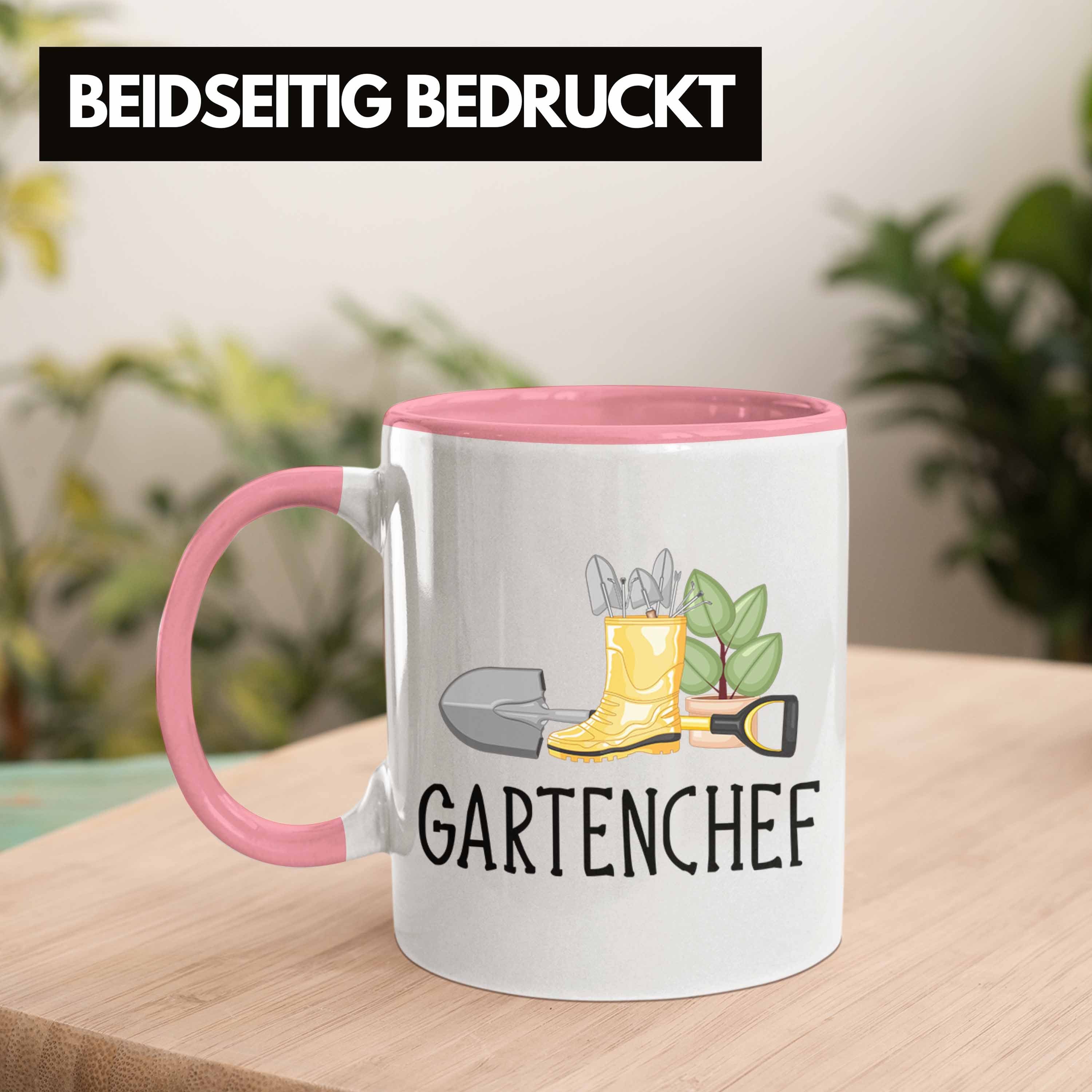 Gartenchef Geschenk Rosa Gärtner - Hobby Tasse Tasse Lustig Kaffeetasse Trendation Gartenarbeit Trendation Garten Hobbygärtner