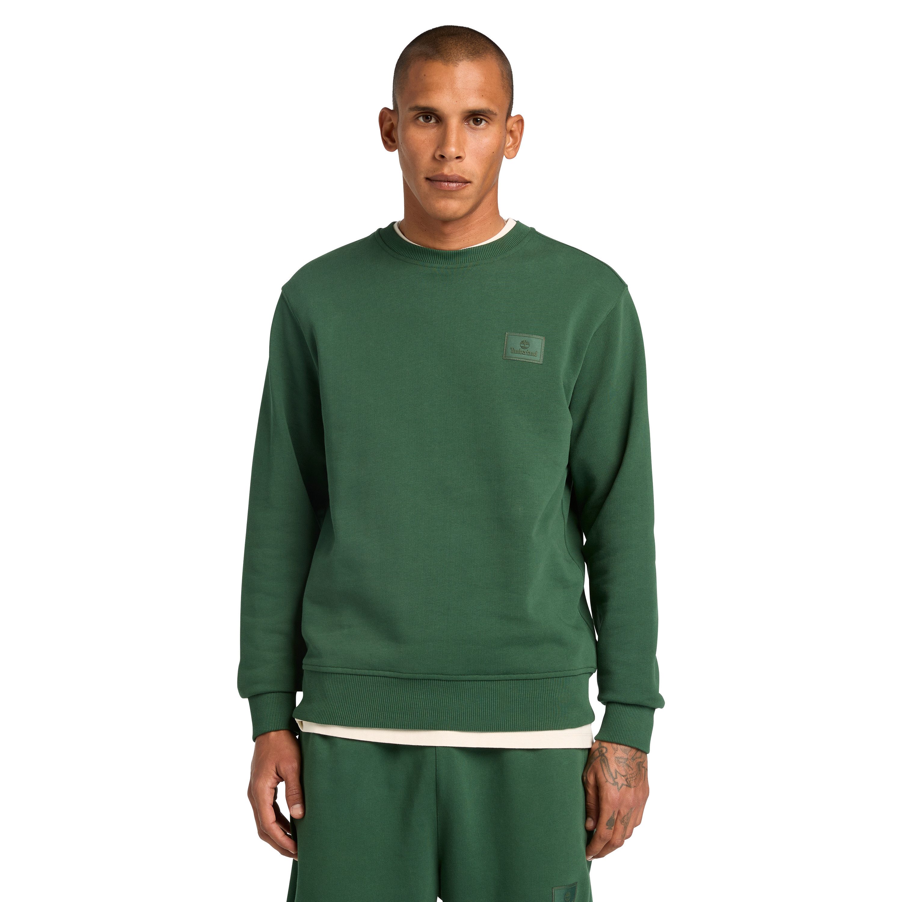 Timberland Sweatshirt Silicon Badge (LB) Crew Neck sportlicher Stil, bequemer Schnitt, für Erwachsene