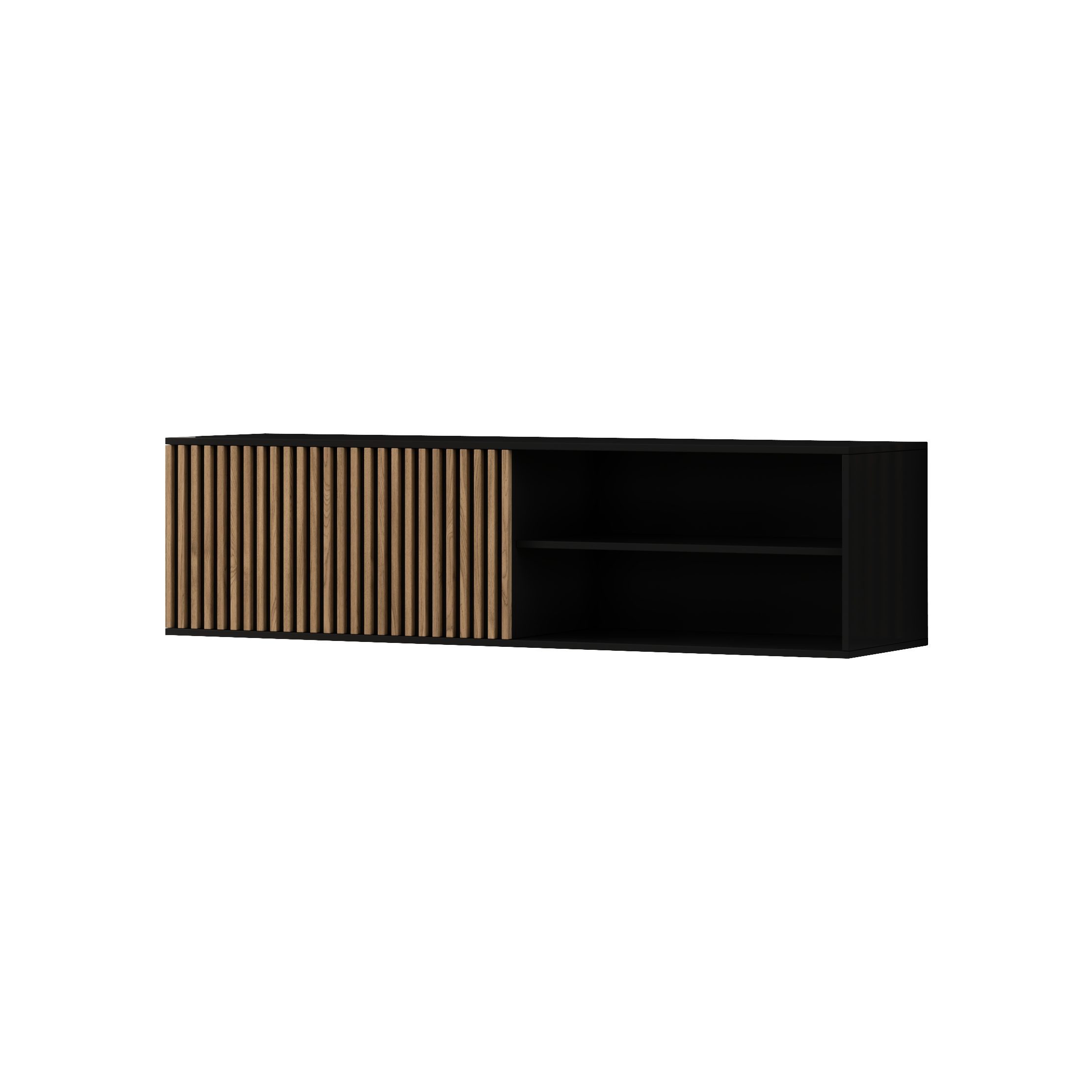 MOEBLO TV-Board Meteor (Hängend Lowboard Fernsehtisch TV Bank TV Tisch Fernseher Tisch TV Möbel, wandmontierter Artisan + Schwarz), (HxTxB):40x40x150 cm