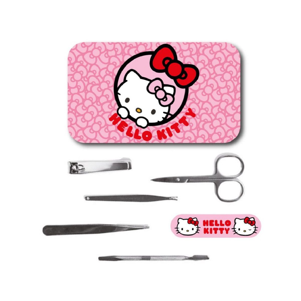 Hello Kitty Nagelpflege-Set Nagelpflege Set mit 6-teiligem Zubehör im praktischen Etui, 1-tlg.