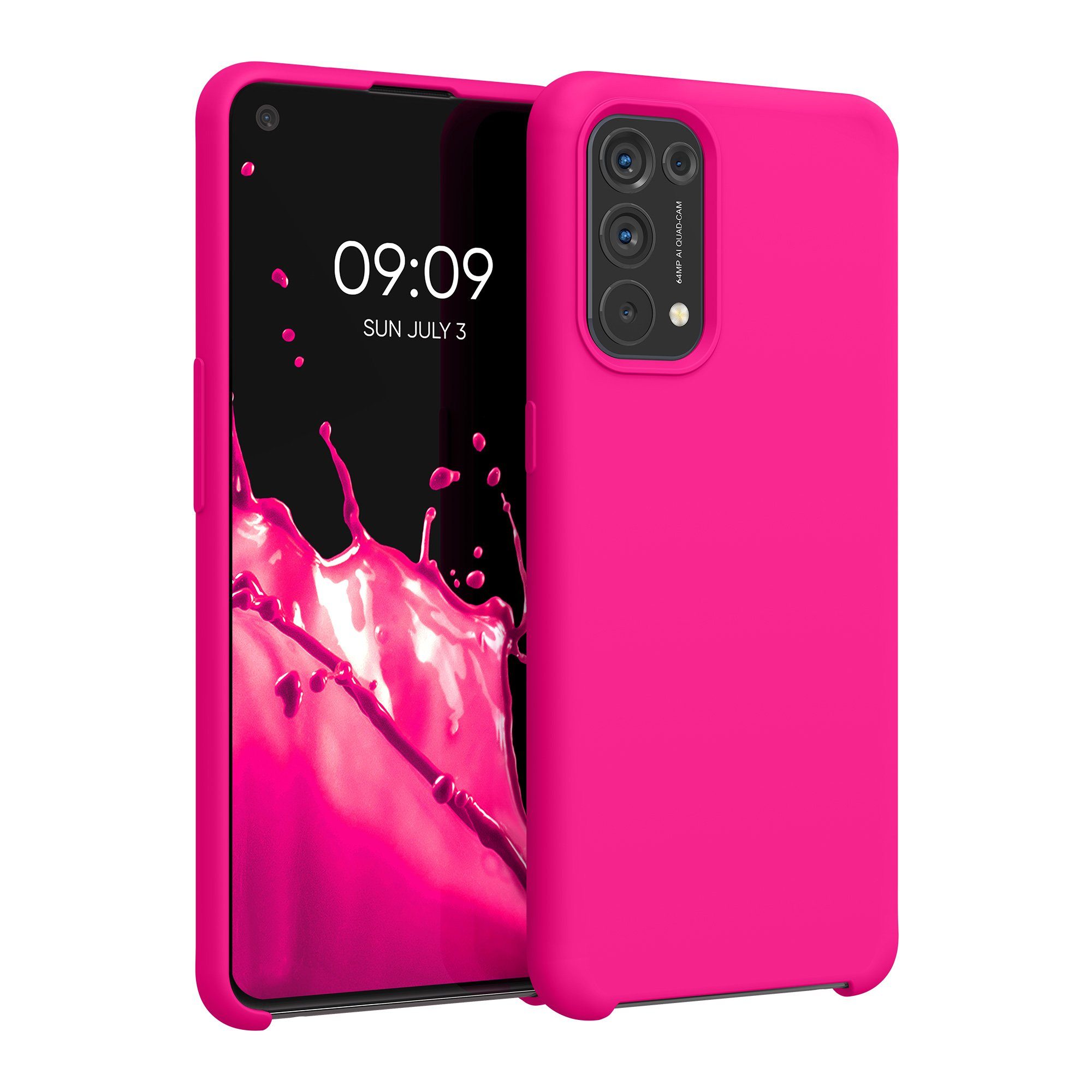 kwmobile Handyhülle Handyhülle für Oppo Find X3 Lite Hülle, Weiches Handy Silikon Case - Schutzhülle Cover