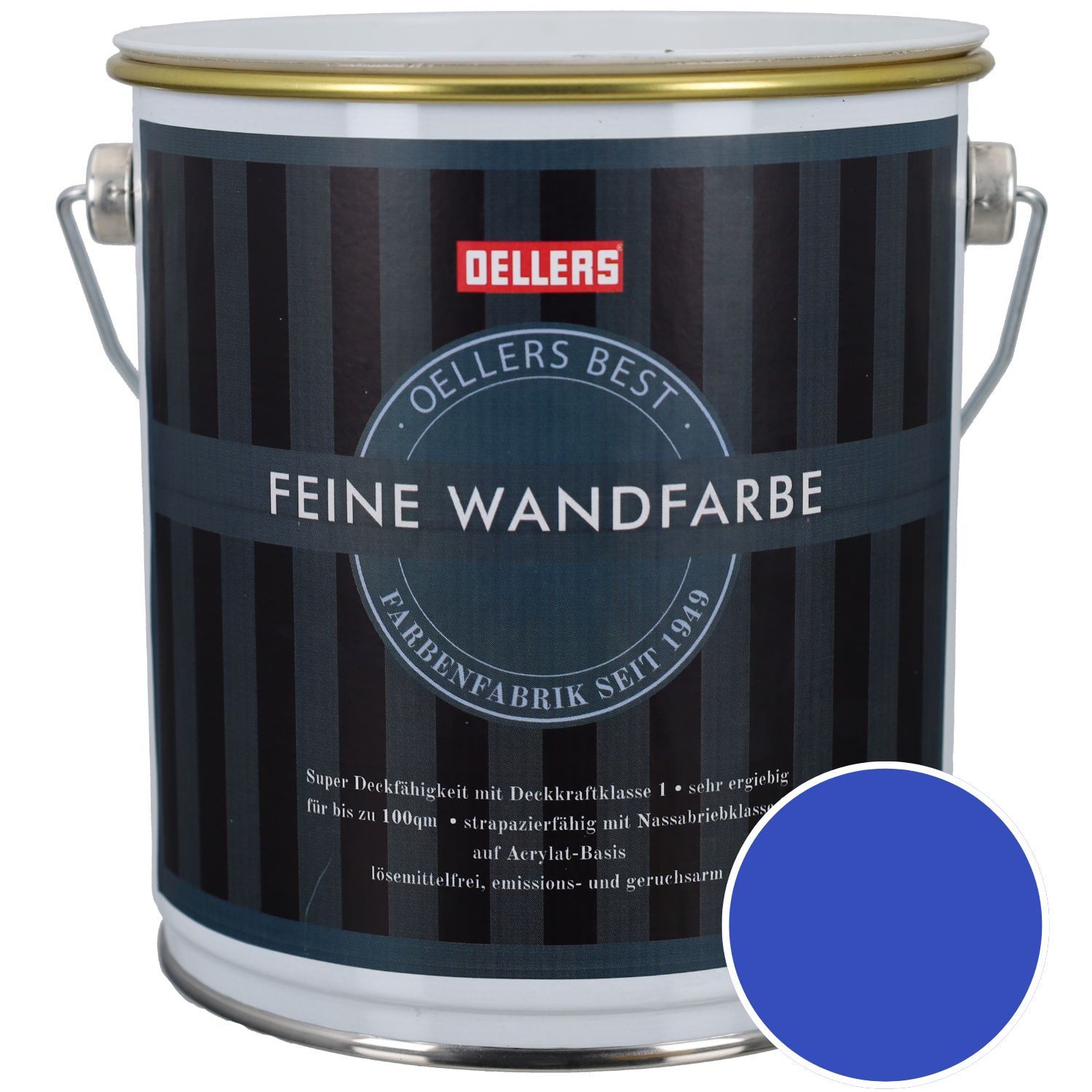 OELLERS Wandfarbe Premium, Feine Wandfarbe, 2,5 Liter Matt