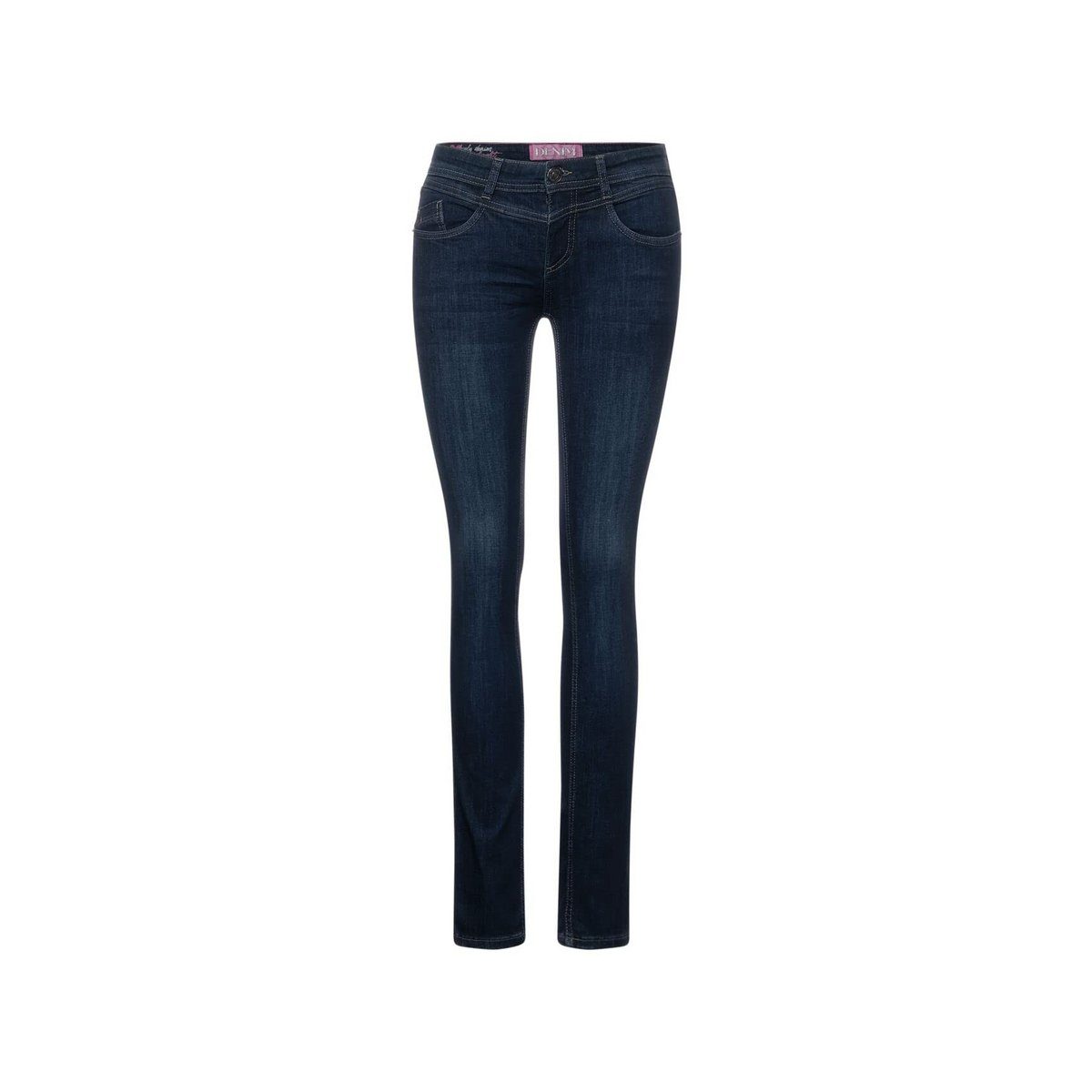 STREET ONE 5-Pocket-Jeans dunkel-blau (1-tlg)