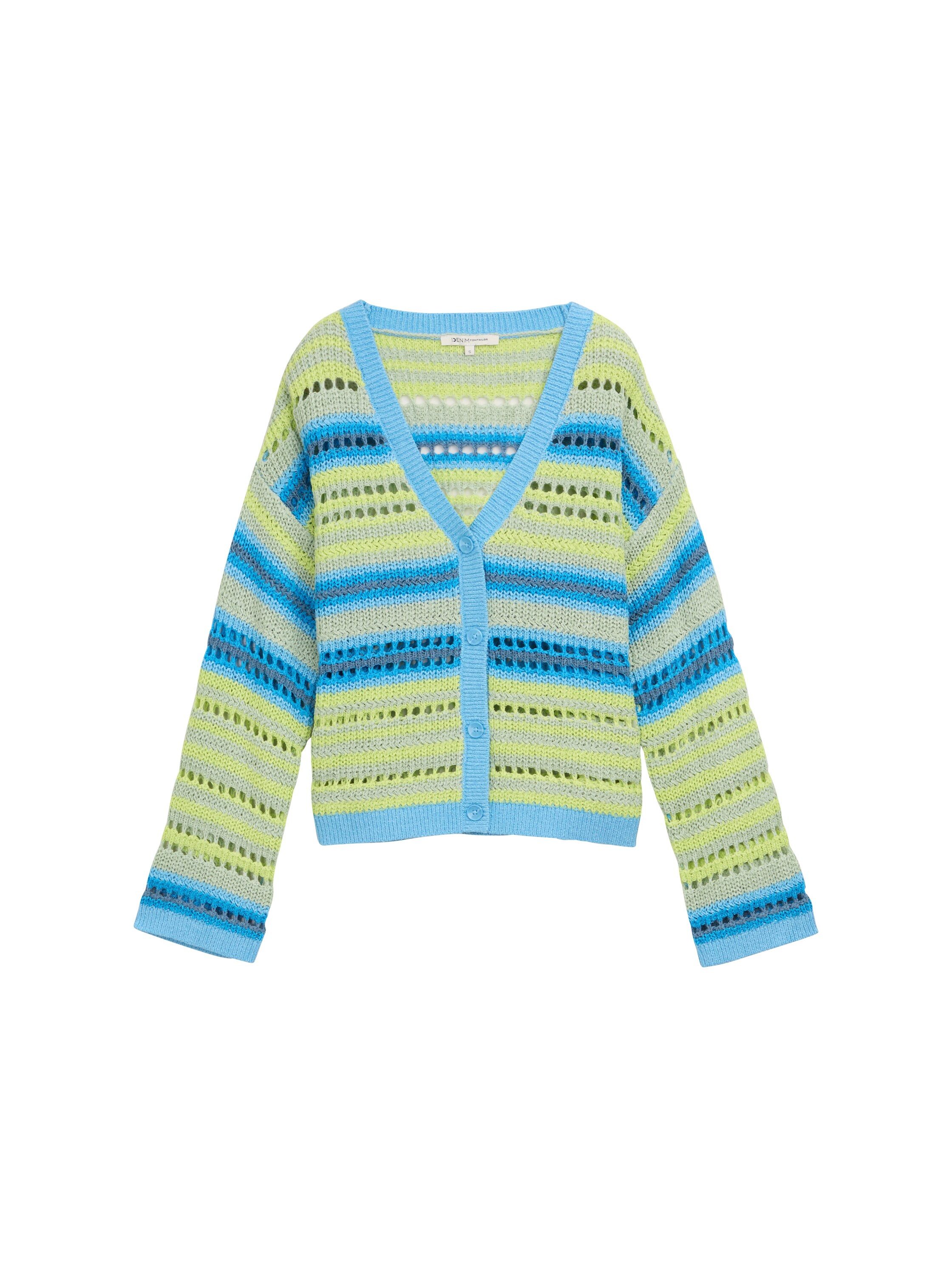 TOM TAILOR Denim Cardigan, mit Streifen Muster günstig online kaufen